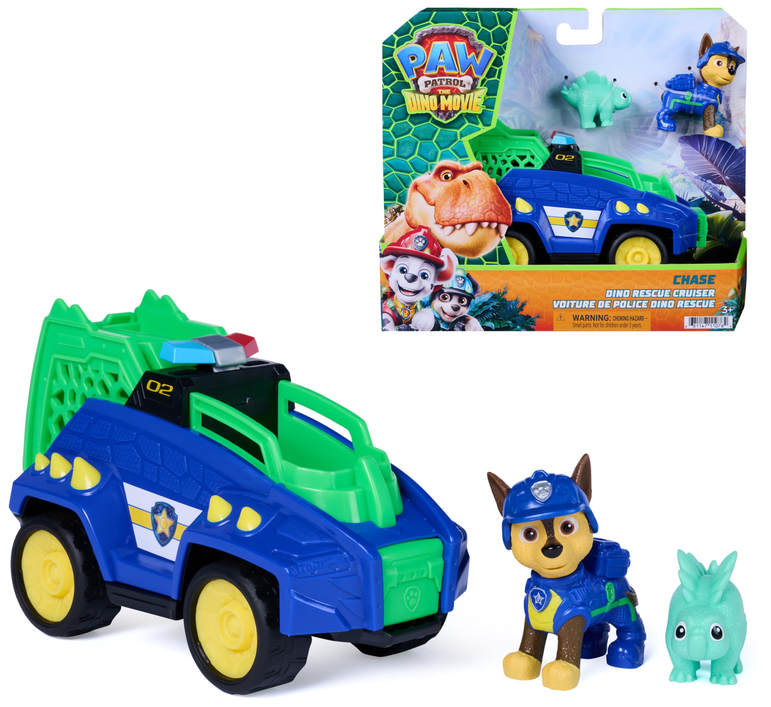 Paw Patrol The Dino Movie Chase Dino Rescue Cruiser Playset