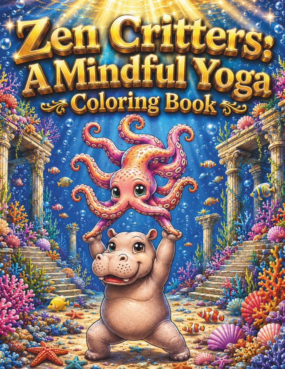 Zen Critters A Mindful Yoga Coloring Book: An Adorable Animal Mindfulness Journey Through Nature for Stress Relief, Relaxation, and Creative Joy