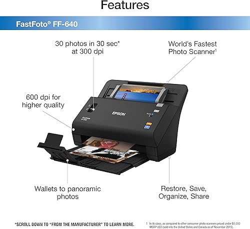 Miniatura 2 de Epson FastFoto FF-640Sistema de escaneo de fotos de alta velocidad con autoalimentación de fotos