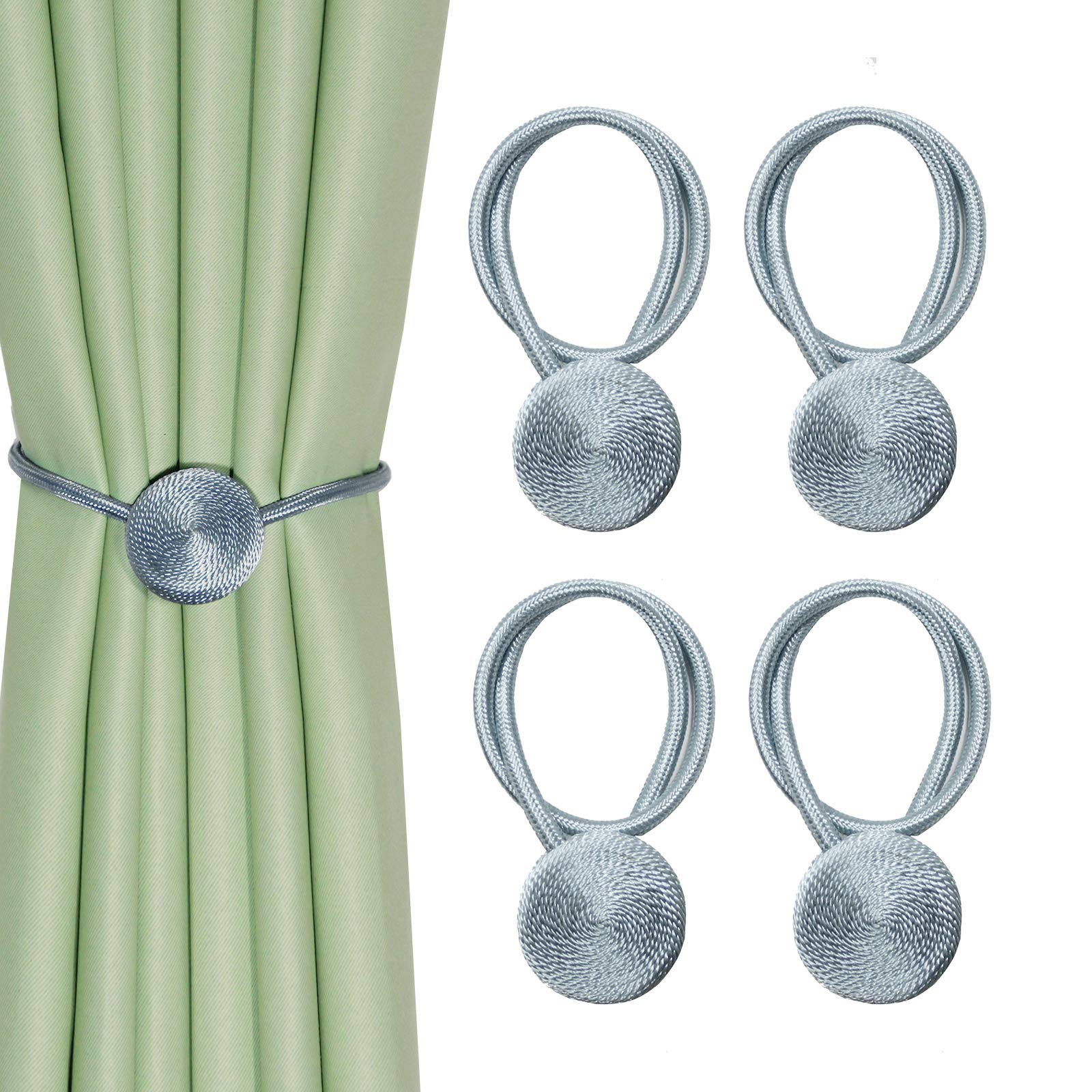 Tassel Curtain Tiebacks， Curtain Tiebacks Braided Rope 4 Pack For Home Office