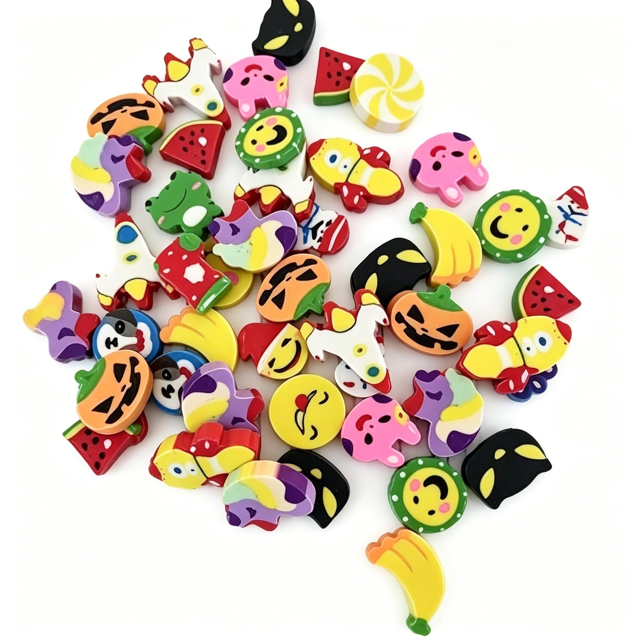 Lot de 50 gommes colorées en PVC pour enfants - fournitures scolaires