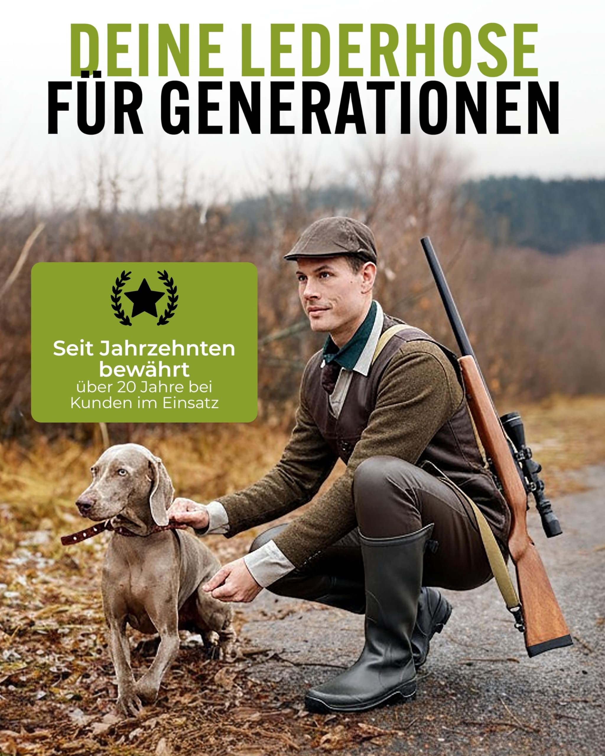 La Chasse Jagd Lederhose aus Büffelleder für Herren strapazierfähig Büffellederhose Jagdlederhose Jagdhose von Oefele Jagdbekleidung