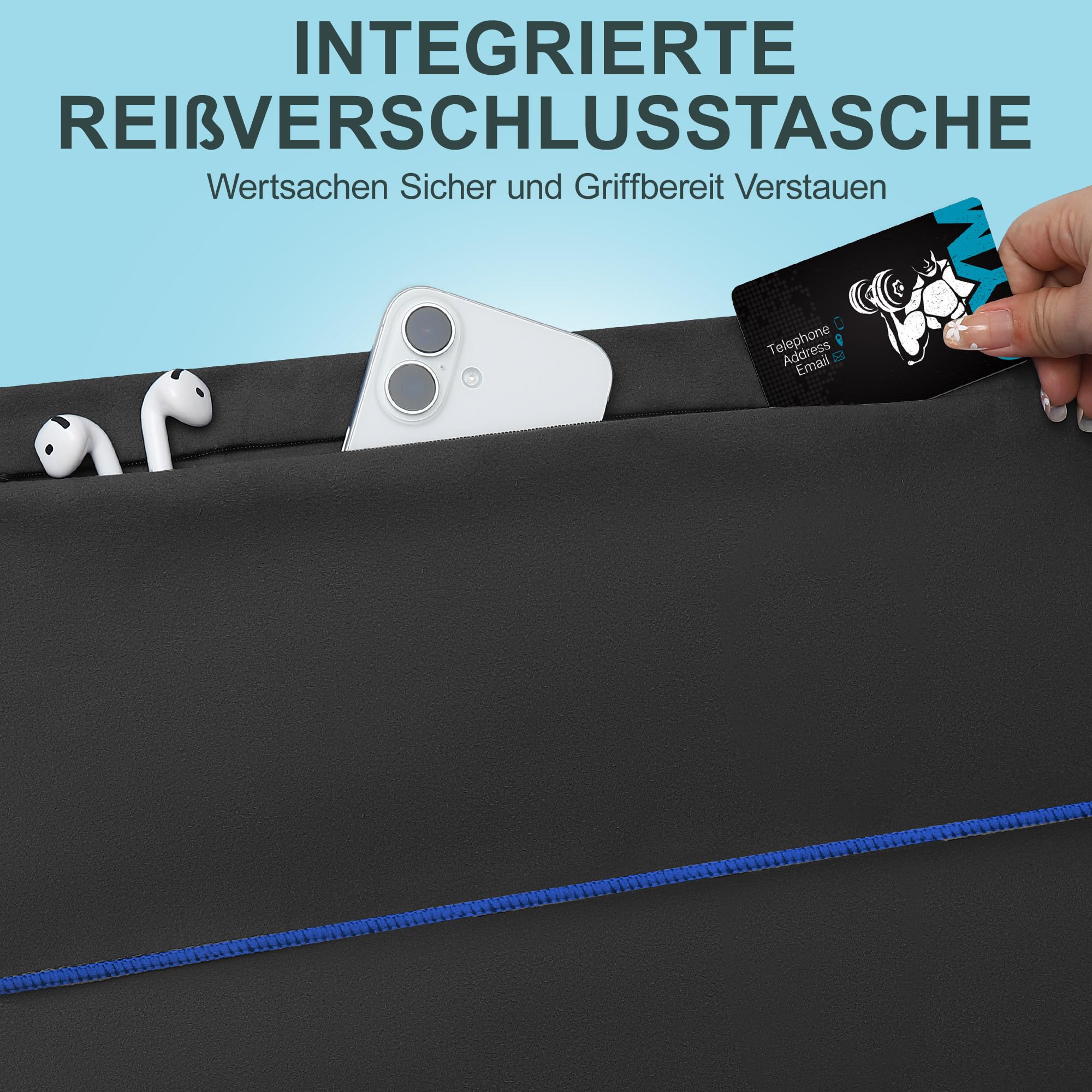 Jokisa Asciugamano Microfibra Set di 2, 120x50cm Asciugamano Palestra, Asciugatura Rapida, Leggero, Assorbente, Ottimale per Viaggio, Sport, Piscina, Spiaggia, Yoga, Sauna (Grigio)