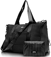 ASPIA Gym Bag for Women: 3-in-1 Duffel with Laptop & Yoga Mat Space, Shoe Compartment, Water-Resistant Weekender Travel Bag