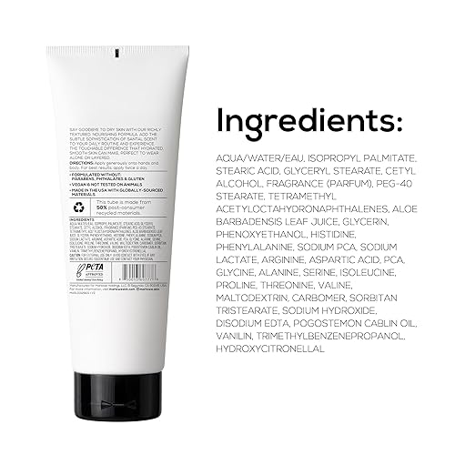 Miniatura 12 de MARLOWE. Loción corporal No. 002 Bomba de 15 onzas, original, loción revitalizante para piel seca con aloe vera y aminoácidos, hidrata y nutre