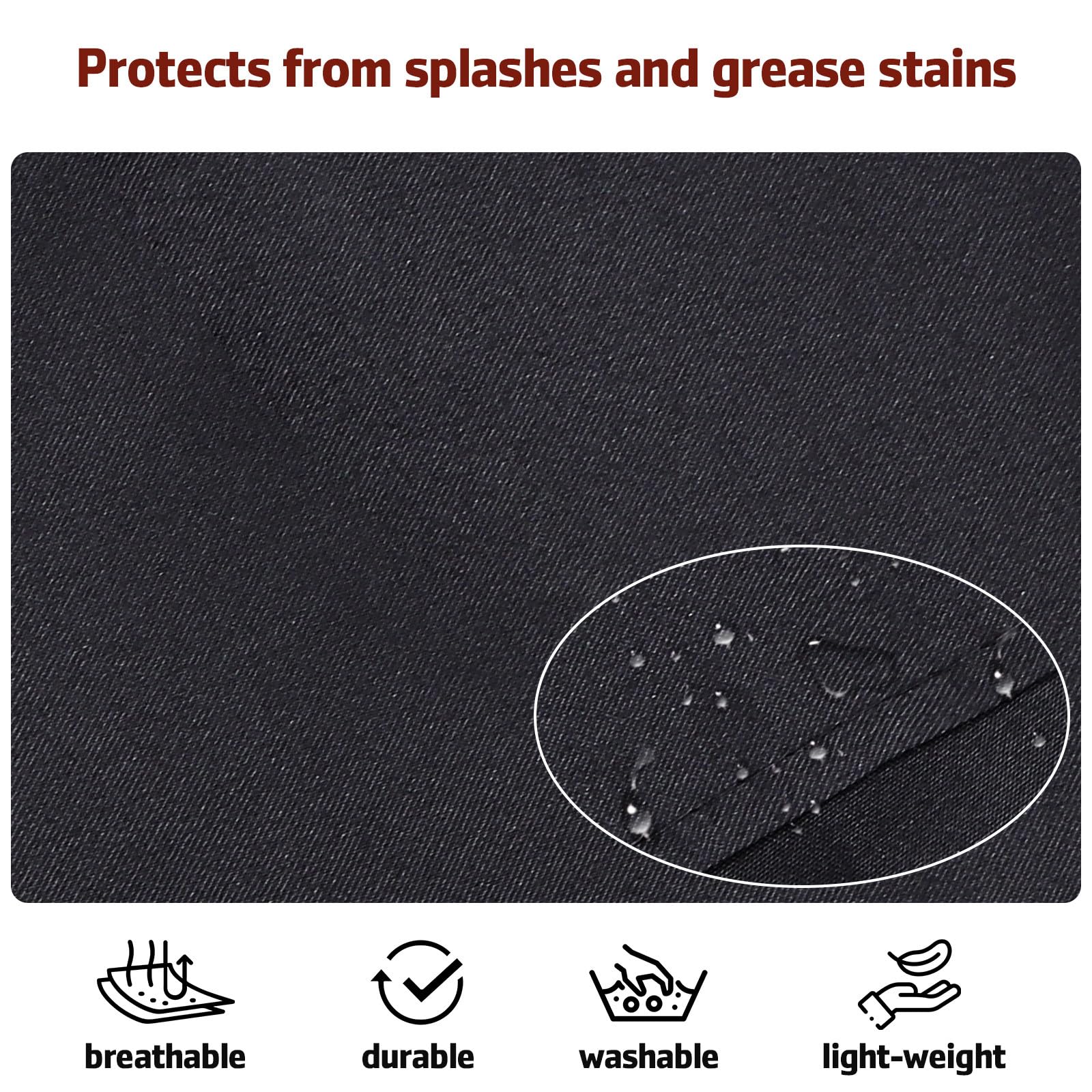 Veemoon 12 Grembiuli con Pettorina Unisex da Cucina e Salone Grembiuli Resistenti con Tasca Frontale per Cucina Parrucchiere Pittura e Pulizia Casa Set 6 Nero 6 Caffè