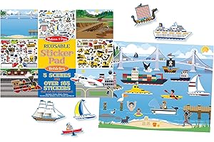 Melissa & Doug Reusable Sticker Pad: Vehicles - Explore Adventure with 165+...