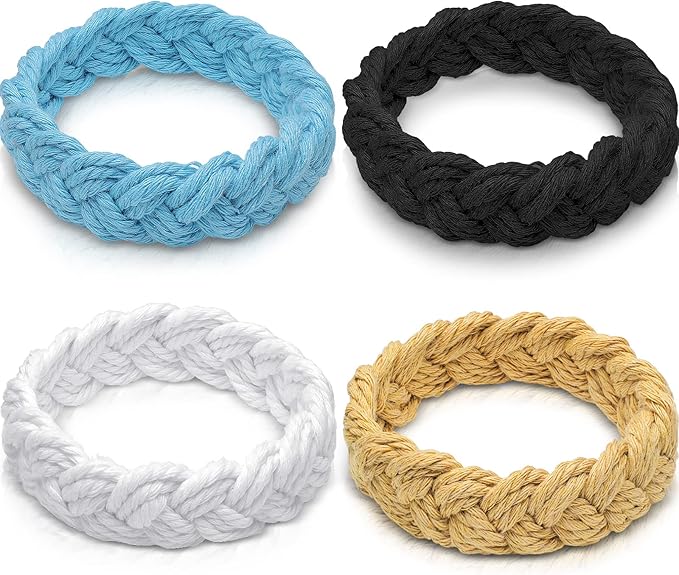4 Pieces Sailor Knot Bracelet Nautical Rope Cotton Bracelet