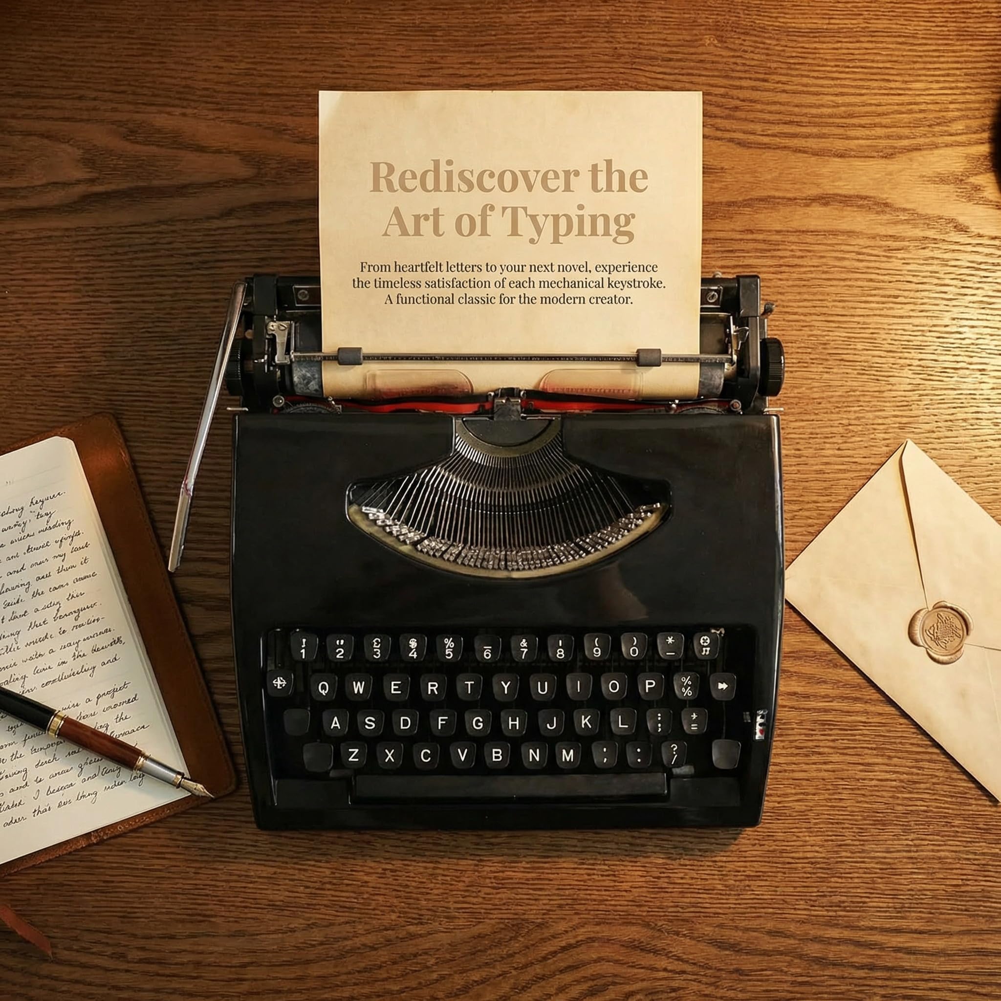 Macchina da scrivere manuale, classica macchina da scrivere retrò per decorare casa e ufficio, ideale per scrivere lettere, regalo unico per scrittori