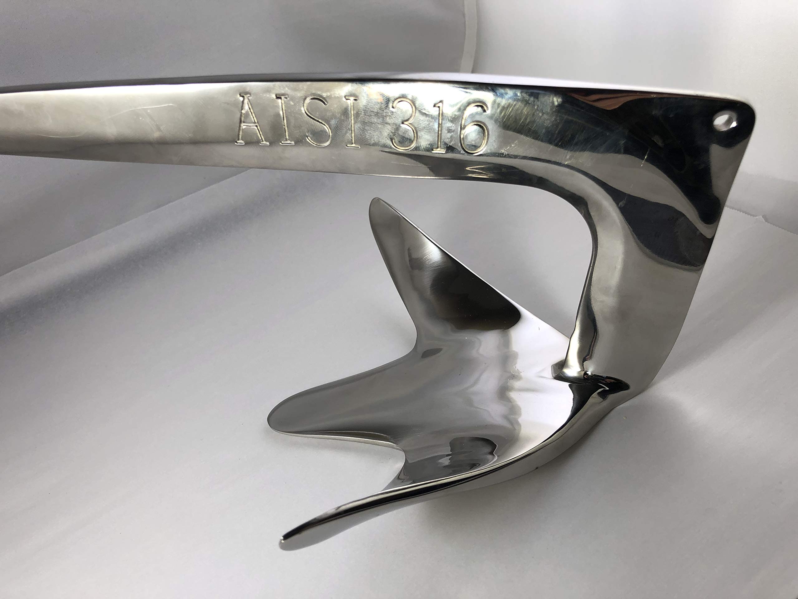 US Stainless Stainless Steel 316 Bruce Claw Force Anchor 26lbs (12kg) Marine Grade Polished