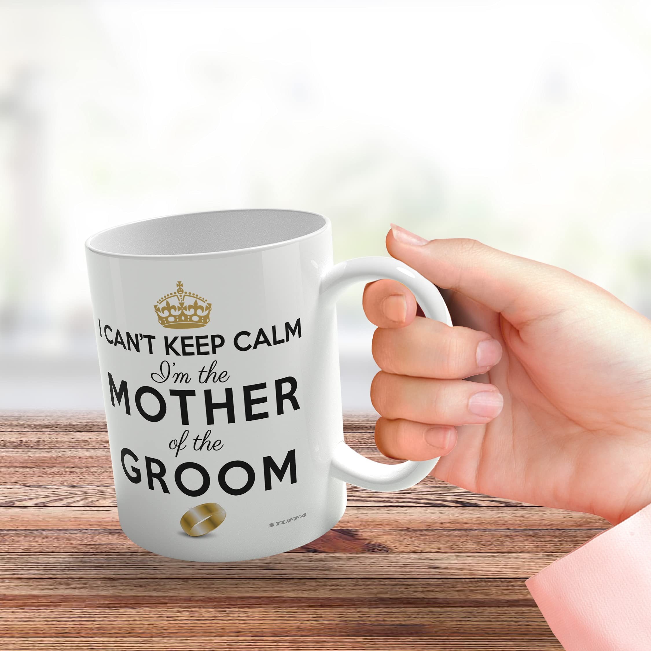 Stuff4 Mother of The Groom Gifts, I Can't Keep Calm I'm The Mother of Groom Mug - Image 3