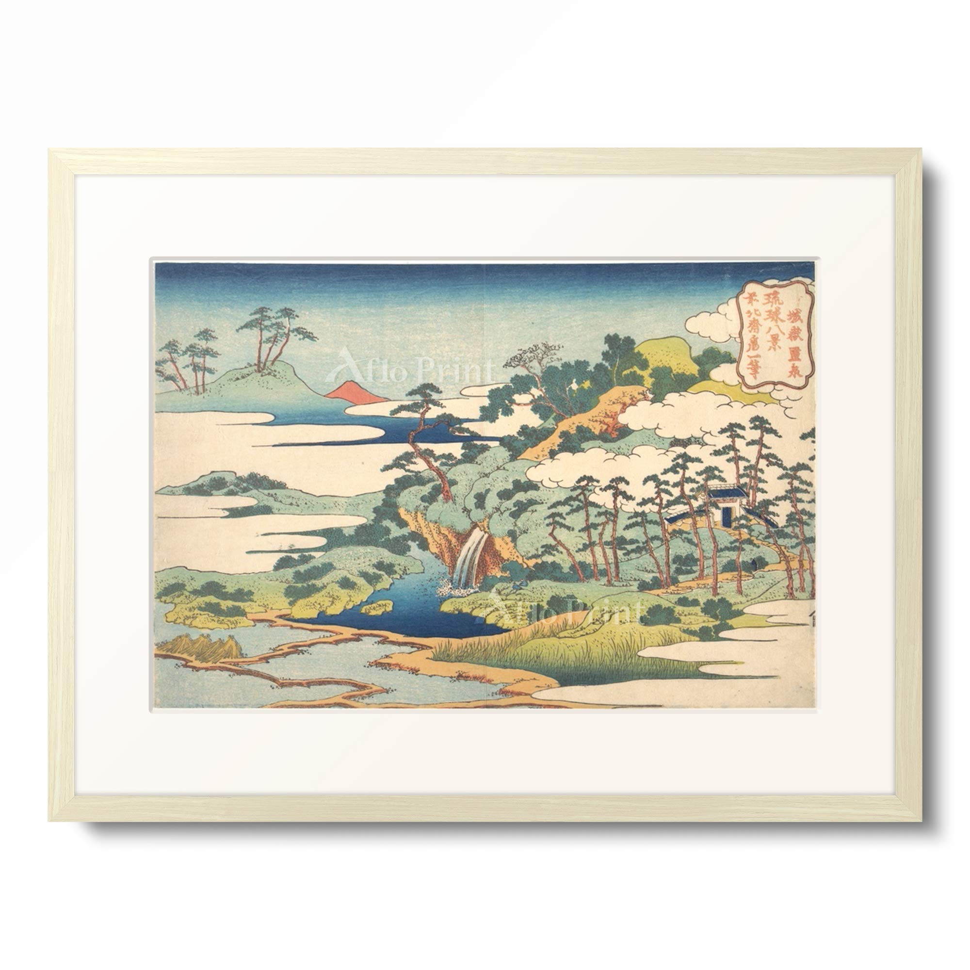 Amazon.co.jp: 葛飾北斎 Katsushika Hokusai 「琉球八景 城嶽霊泉