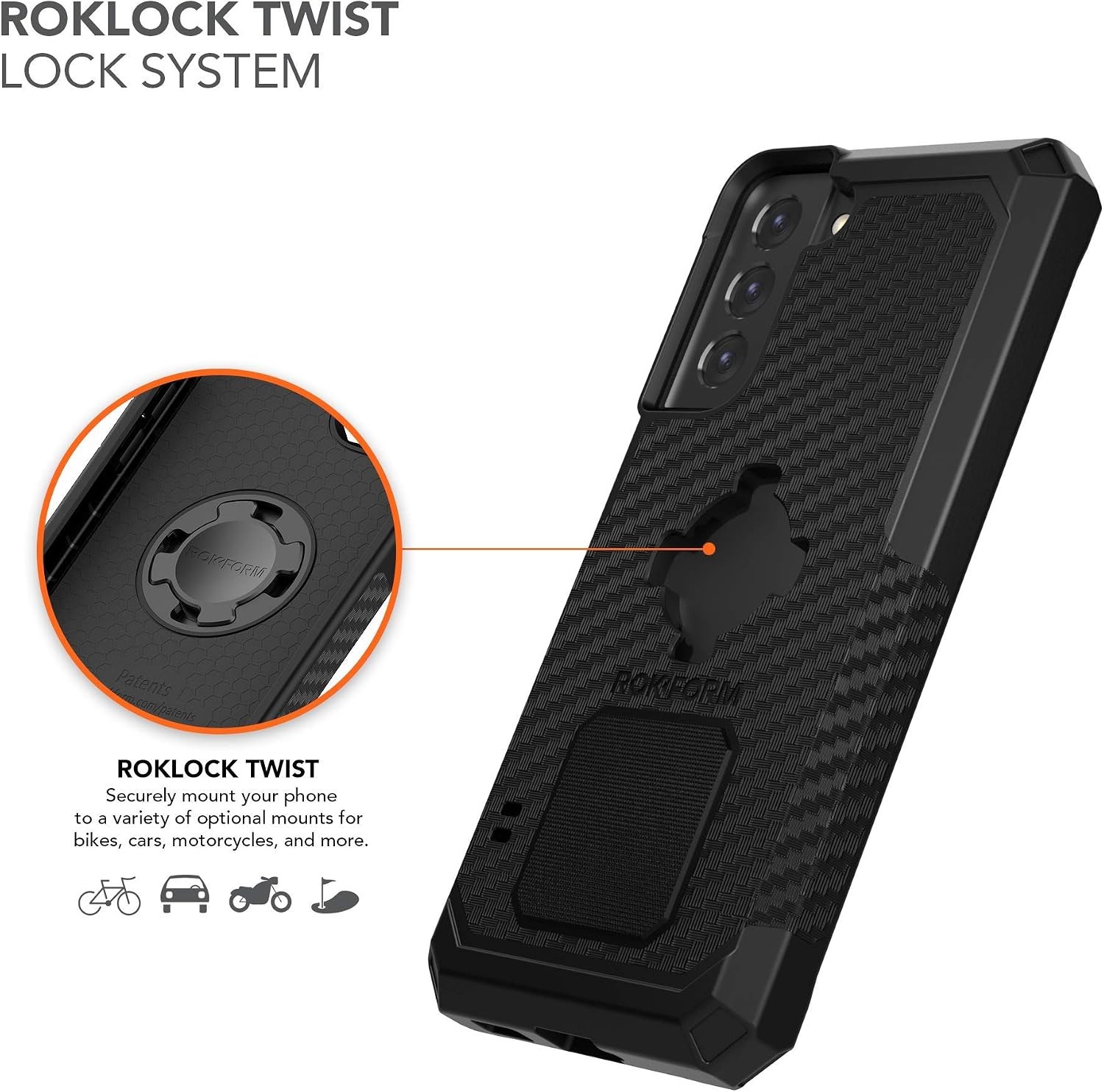 Rokform - Galaxy S21 Case, Samsung S21 5G Magnetic Case with Twist Lock, Military Grade Rugged, Samsung S21 5G Protective Case, Drop Tested Armor (Black)