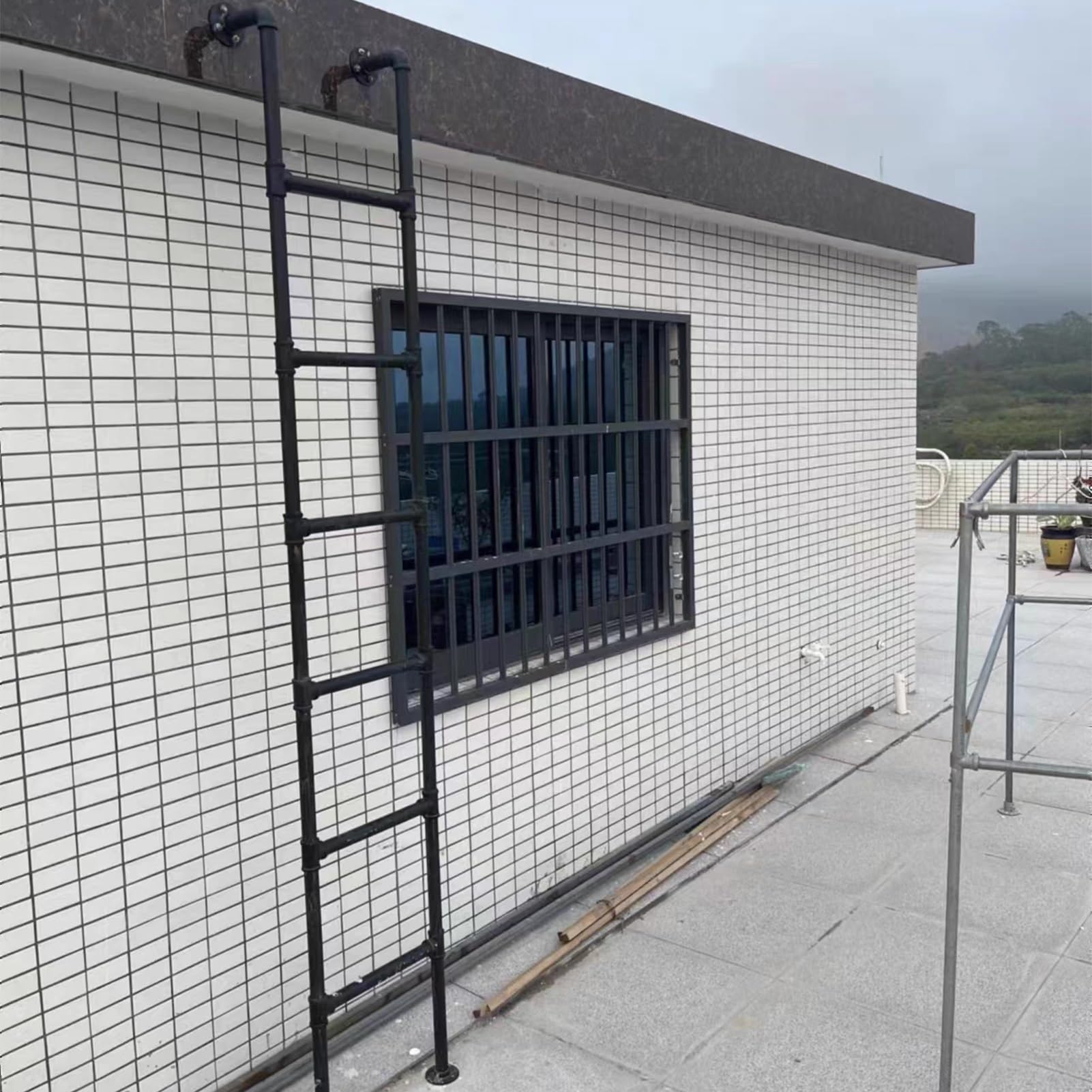 Escalera Egress de metal resistente para escape de incendios y uso doméstico