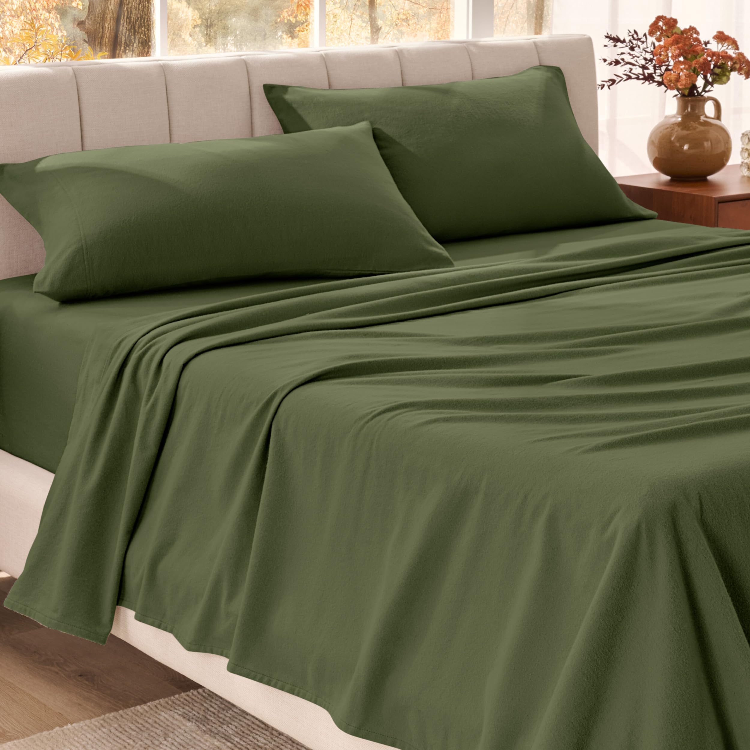 Bare Home Organic Cotton Flannel Sheet Set