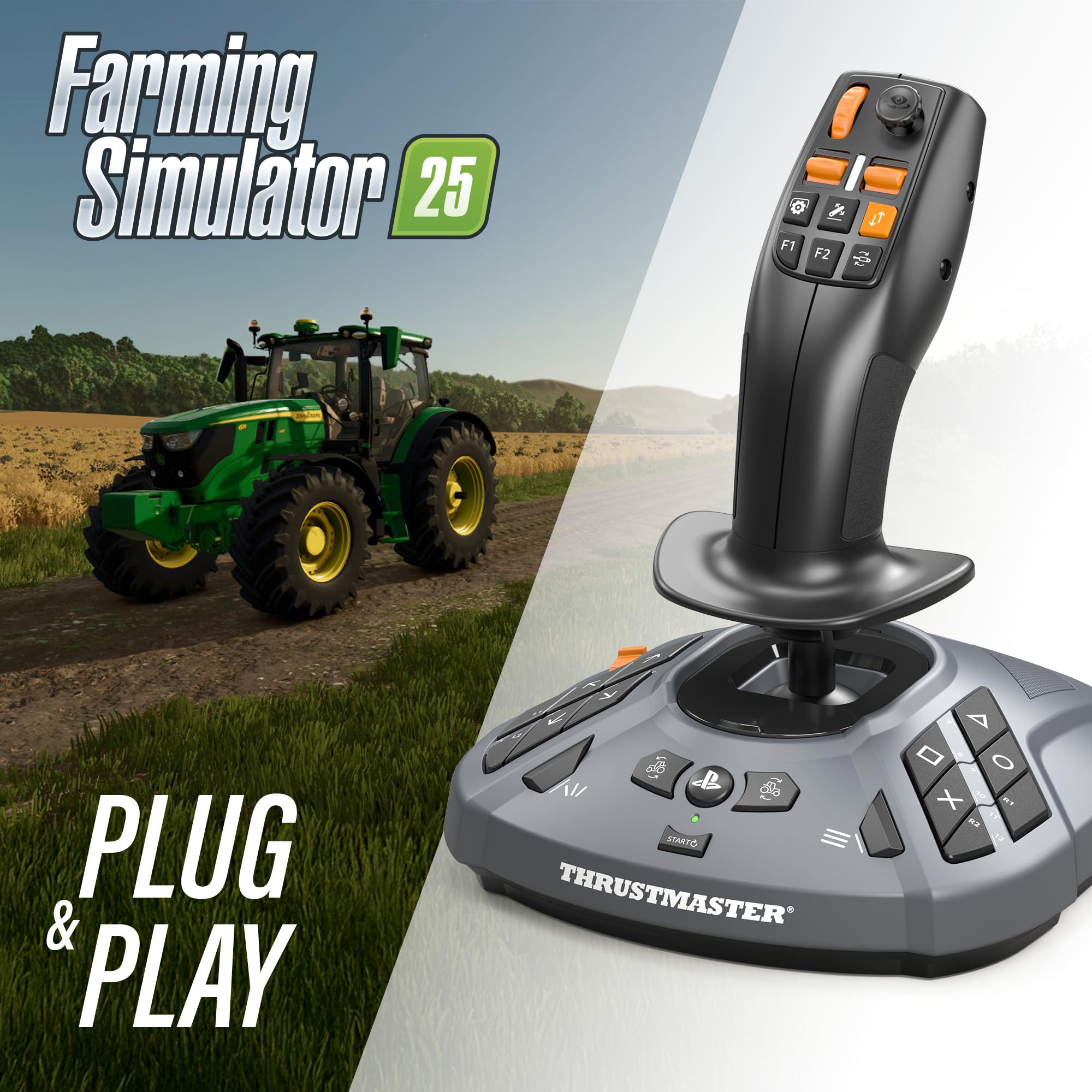 Thrustmaster SimTask FarmStick - Joystick per Simulazione Agricola e Movimento Terra, Controller Multifunzione per PS5 e PC