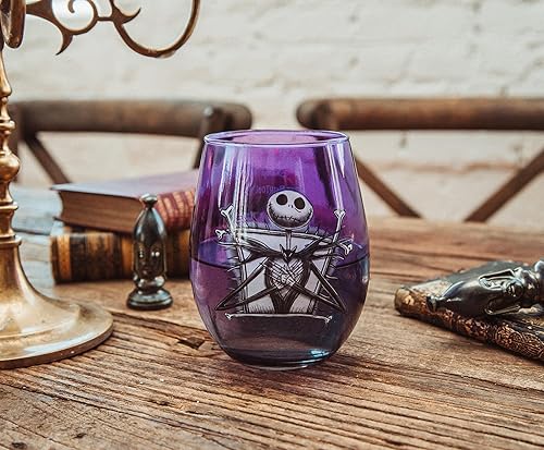Miniatura 5 de Disney Nightmare Before Christmas Jack Skellington - Copa de vino sin tallo, color morado