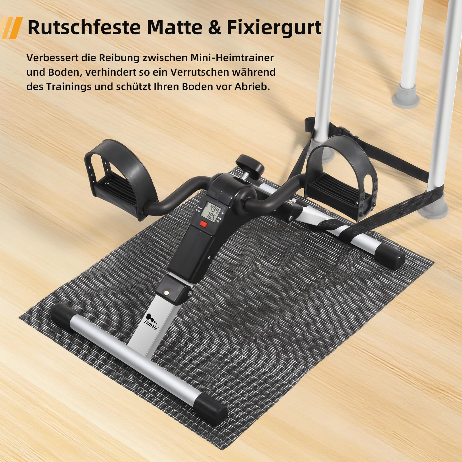 himaly Minibike Heimtrainer Bewegungstrainer Pedaltrainer Arm und Beintrainer Trainingsgerät Fitnessgerät mit LCD-Monitor Einstellbarer Widerstand Fahrradtrainer Fitness-Fahrrad Heimfahrrad