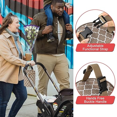 Miniatura 6 de Accmor Bolsa enfriadora de leche materna, bolsas de asas aisladas para biberones, bolsa térmica con calentador de biberones, bolsa para biberones