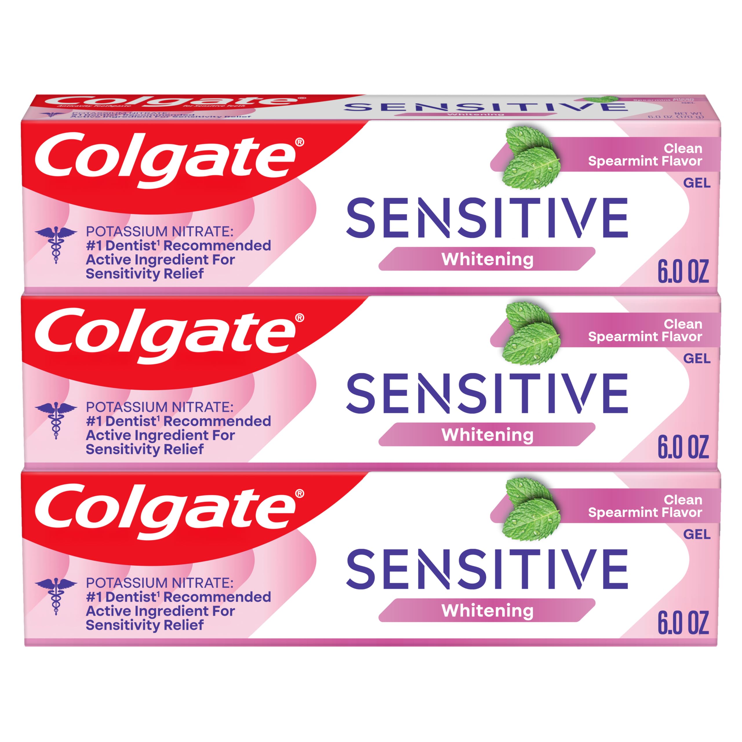 Colgate Colgate Sensitive Whitening Maximum Strength Dentifricio menta fresca, menta fresca, 170 g (confezione da 3)