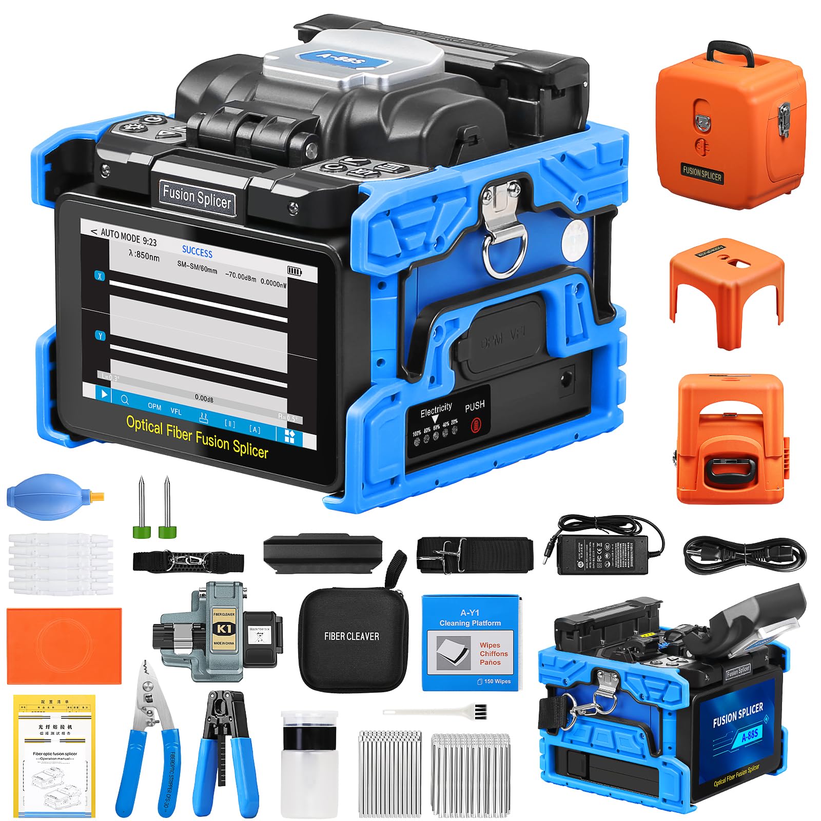 Six Motors Core Alignment Fiber Fusion Splicer A-88S