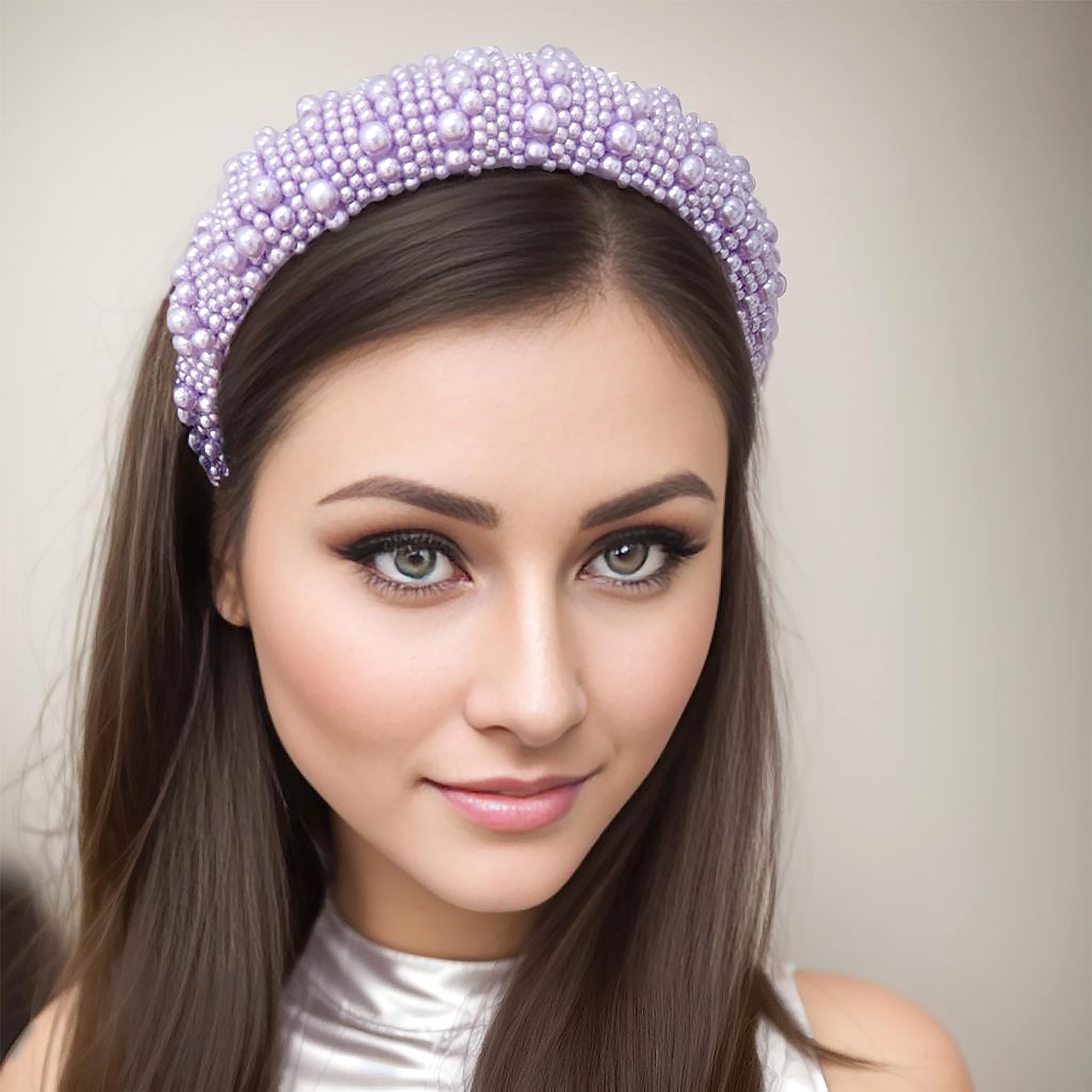 New Pearl Beaded and Jeweled Headpiece Twine and Love | Pearl Wedding Headband | Handcrafted Hair  main image 4