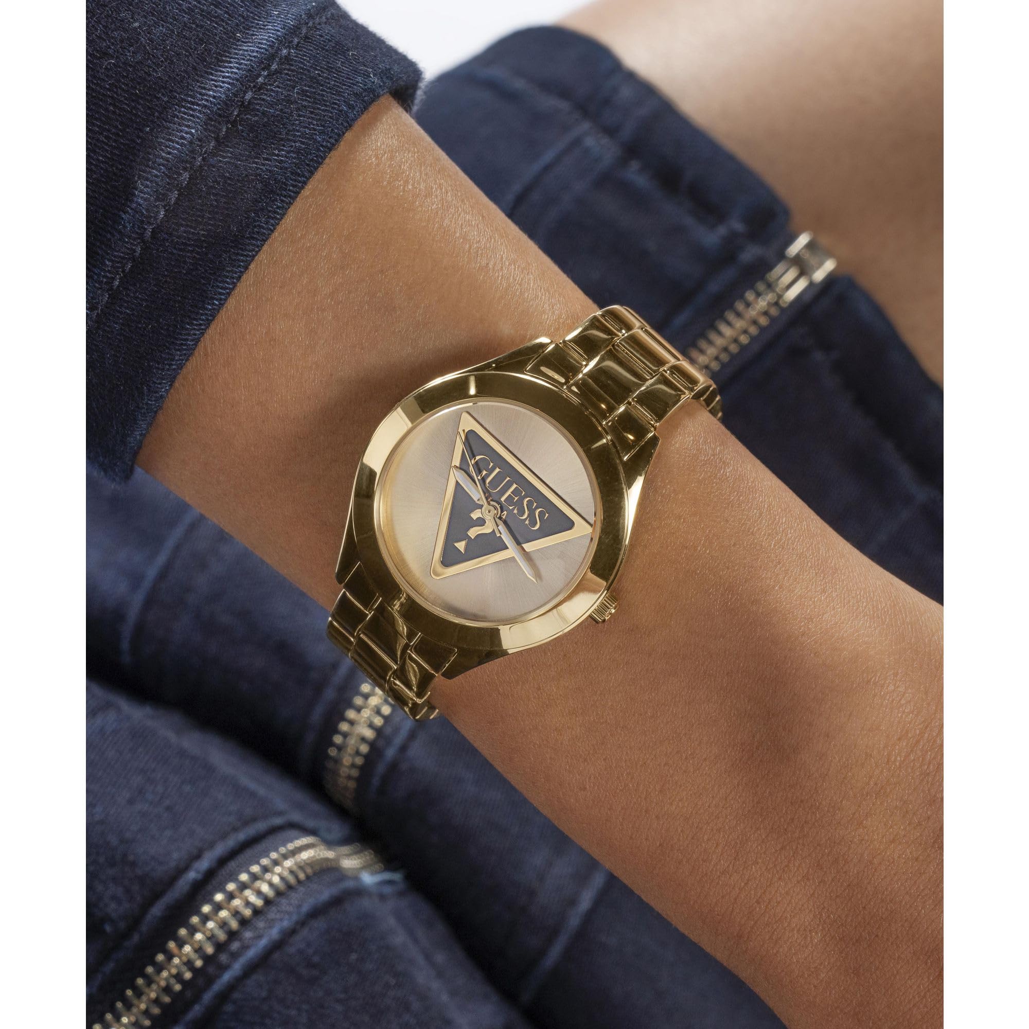 Guess Tri Plaque Reloj de Acero Inoxidable para Mujer