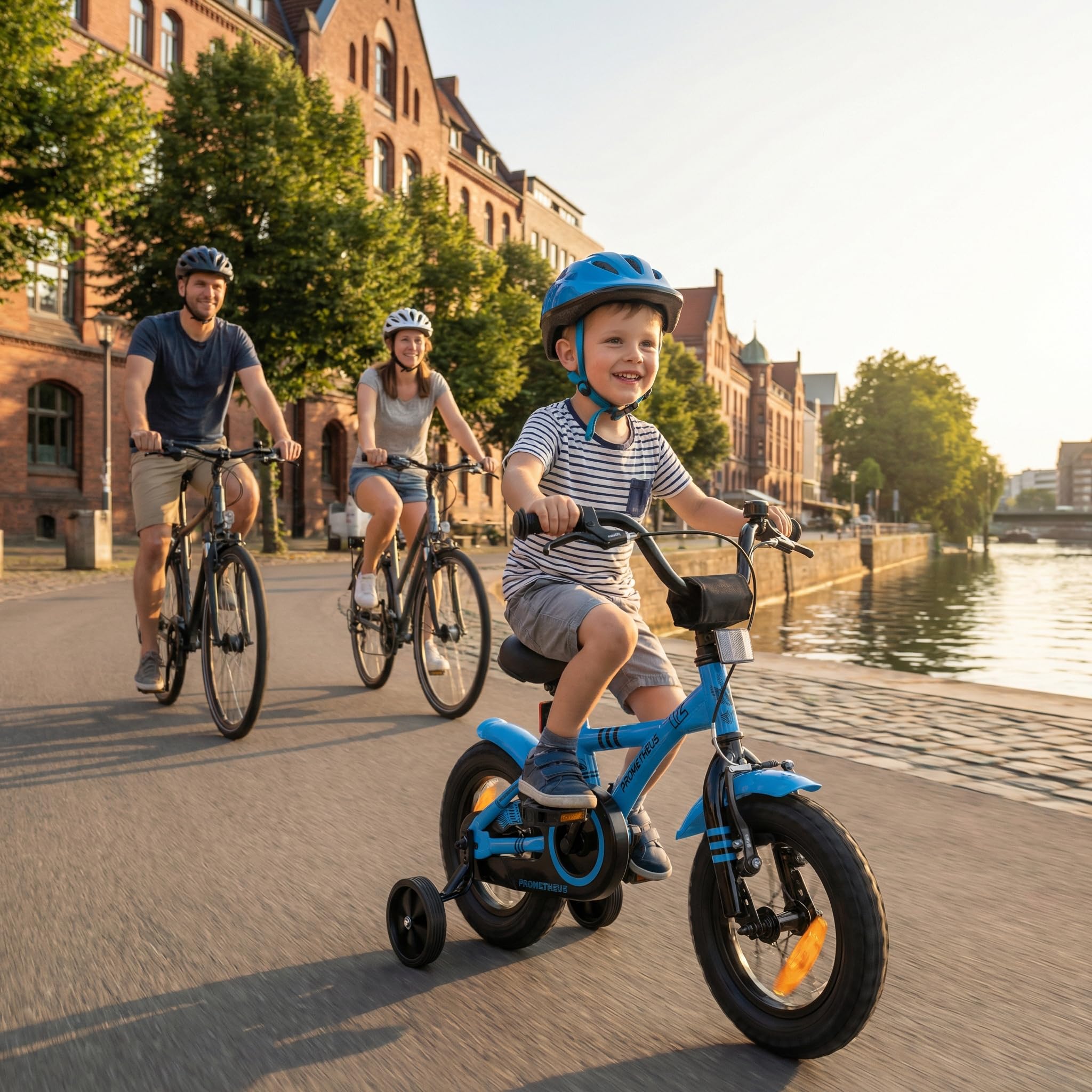 PROMETHEUS BICYCLES Velo Enfant 3 Ans Garcon vélo Fille 12 Pouces a Roulette pour 3 a 5 Ans - BMX en Bleu