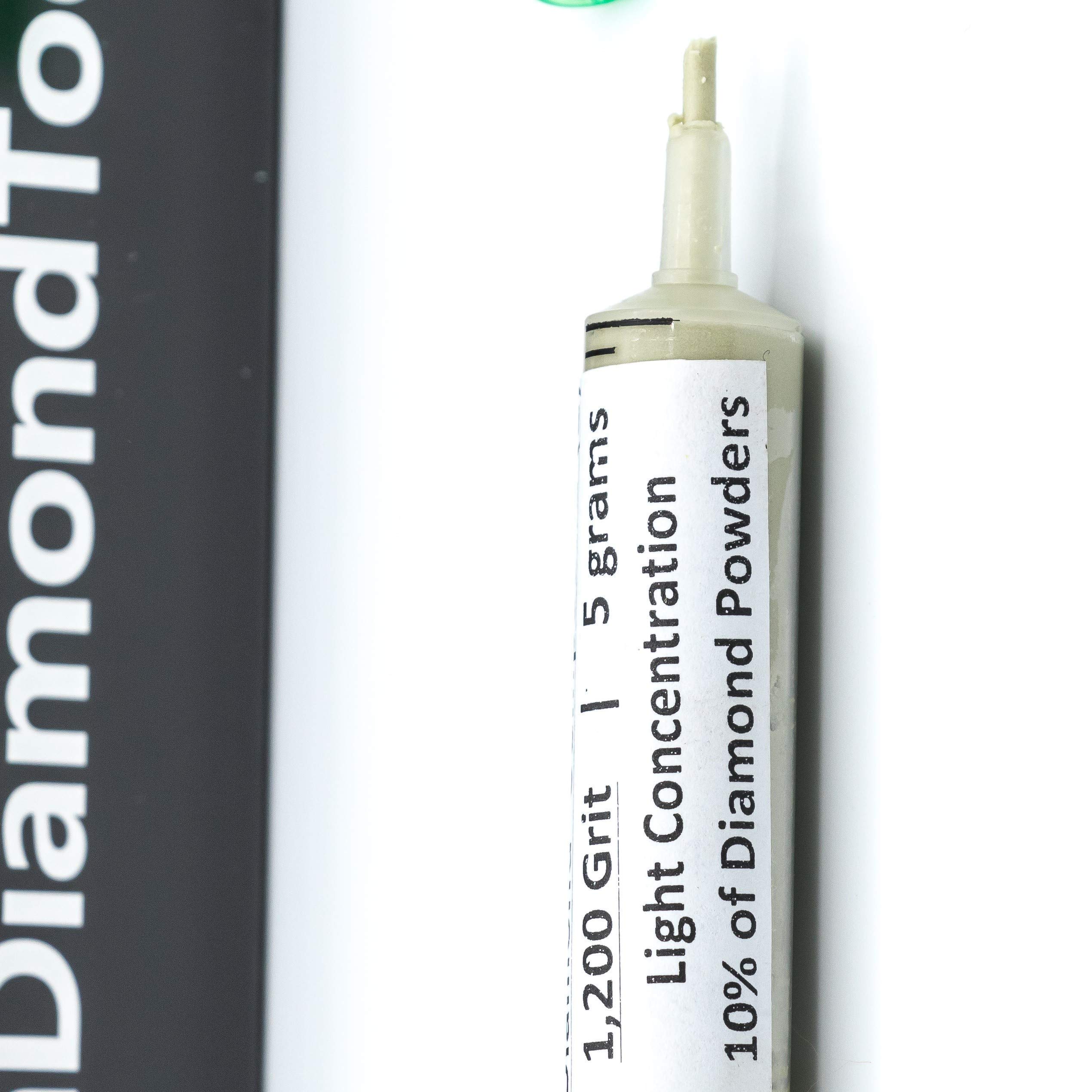 TechDiamondTools Lot de 3 seringues de 5 g de pâte de rodage diamantée - Grains 1200 2000 4000 - Maillage - Avec concentration légère (10%) de poudres de diamant