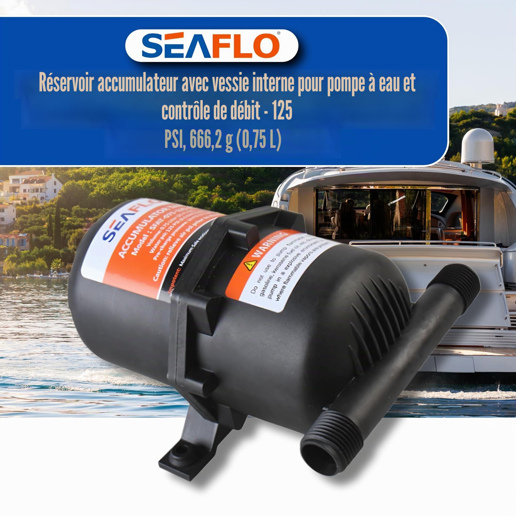 Seaflo Réservoir d'accumulateur pressurisé 0.75/1.0 litres