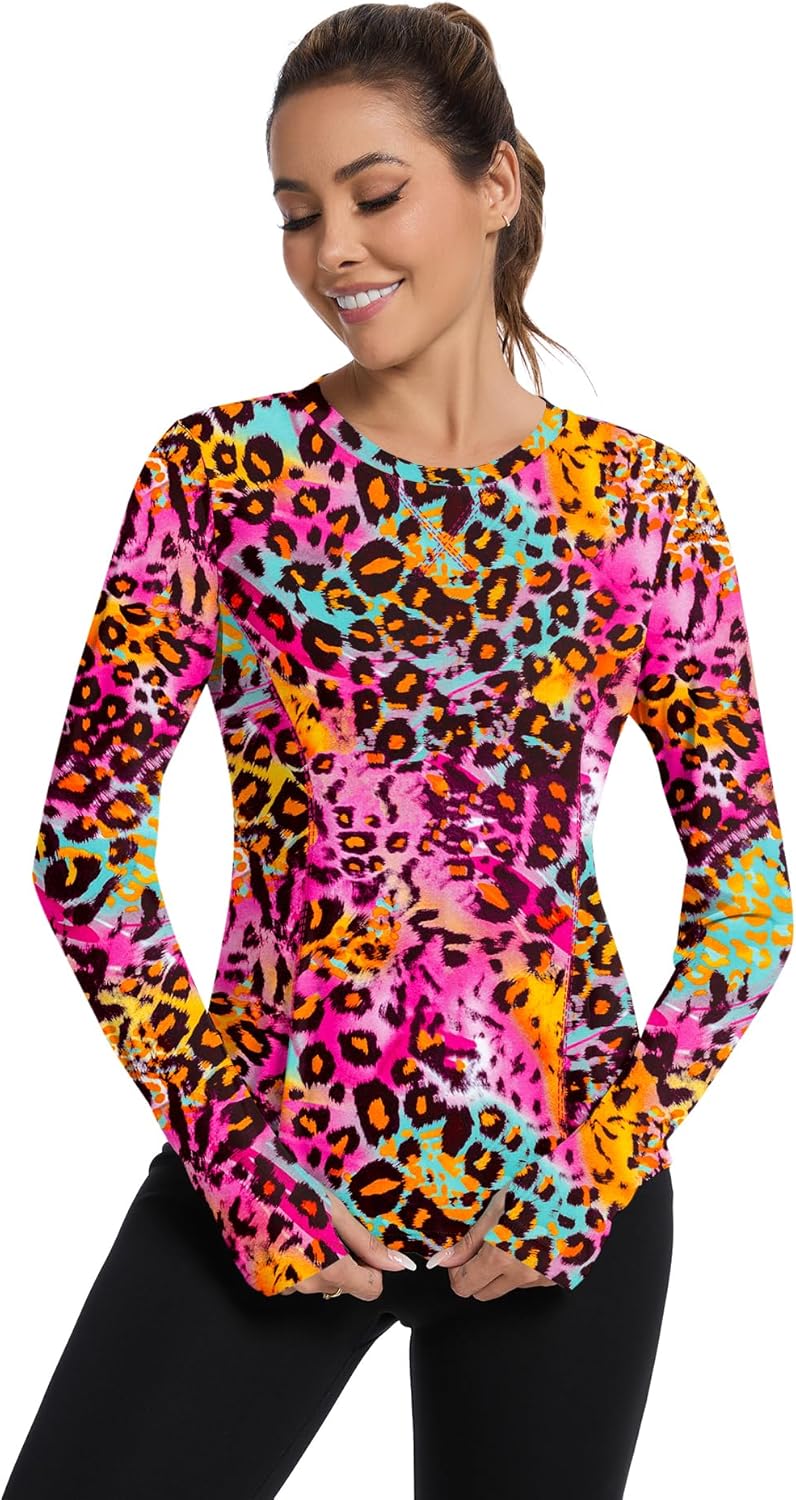 Avoogue Women UPF 50+ UV Shirts Long Sleeve with Thumb Holes Workout Sun Shirt Quick Dry Athletic Hiking Running Tops - Image 4