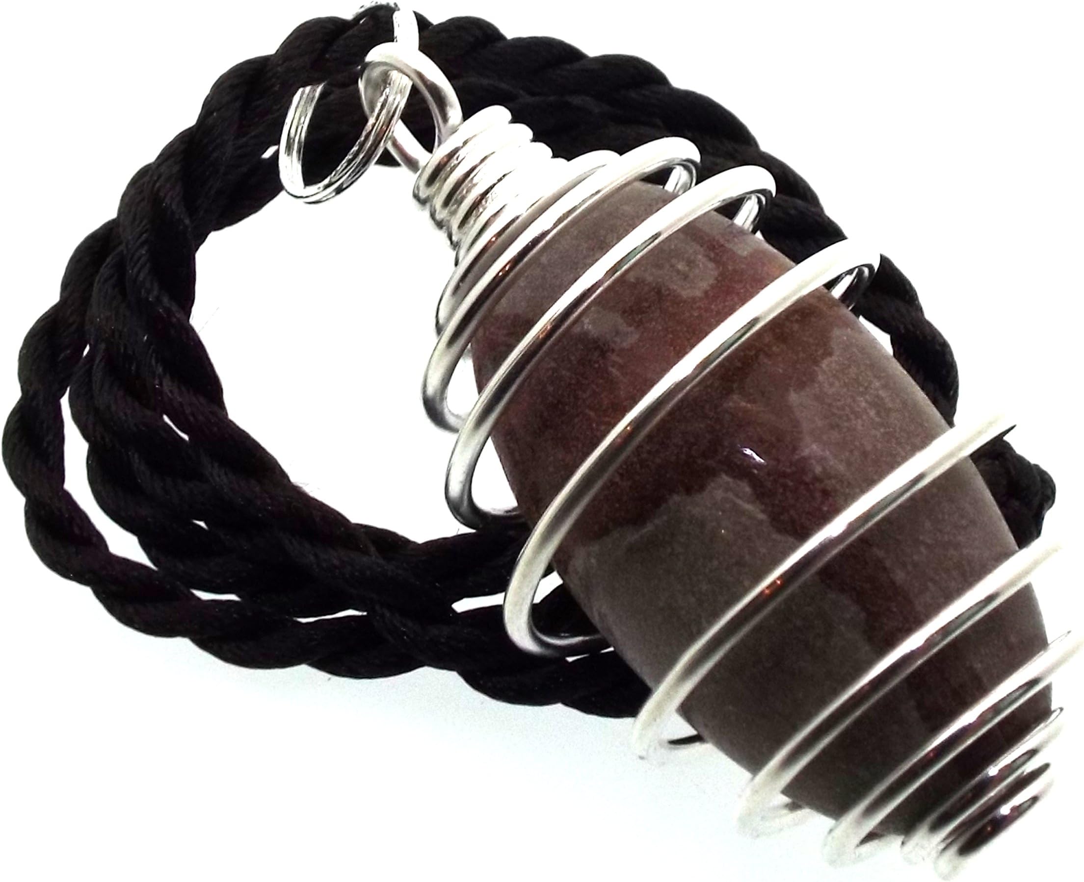 Shiva Lingam Gemstone Crystal Spiral Pendant