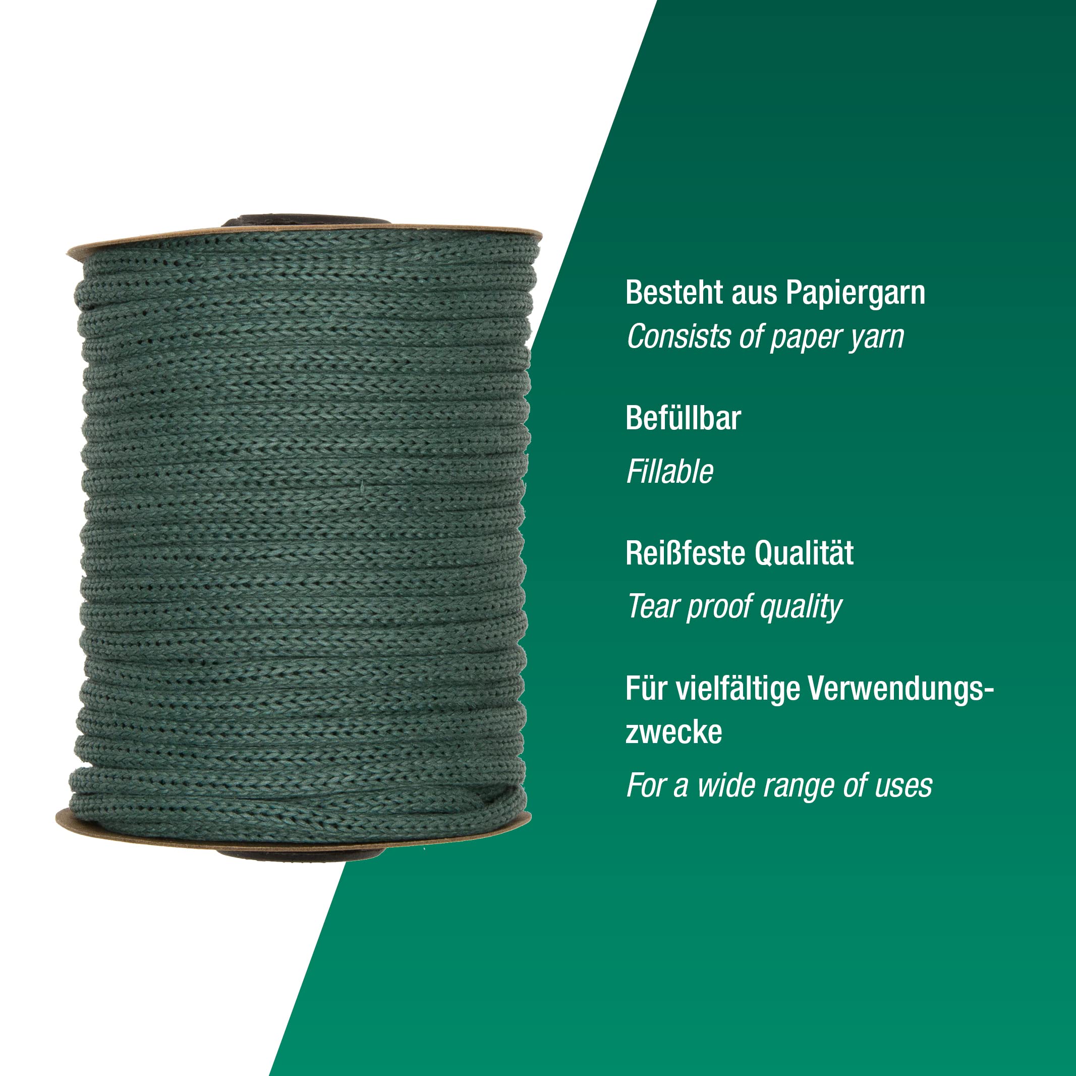Halbach Seidenbänder Premium papieren gebreide slang, breedte: 4 mm, lengte: 30 m, slanggaren vulbaar en scheurvast, papiergaren voor naambordjes kinderkamer of om te knutselen, kleur: donkerbruin