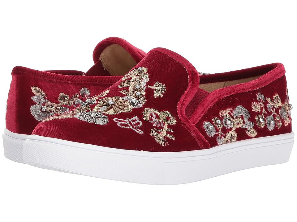 

Blue by Betsey Johnson Ellie (Burgundy Velvet) Women's Slip on Shoes
