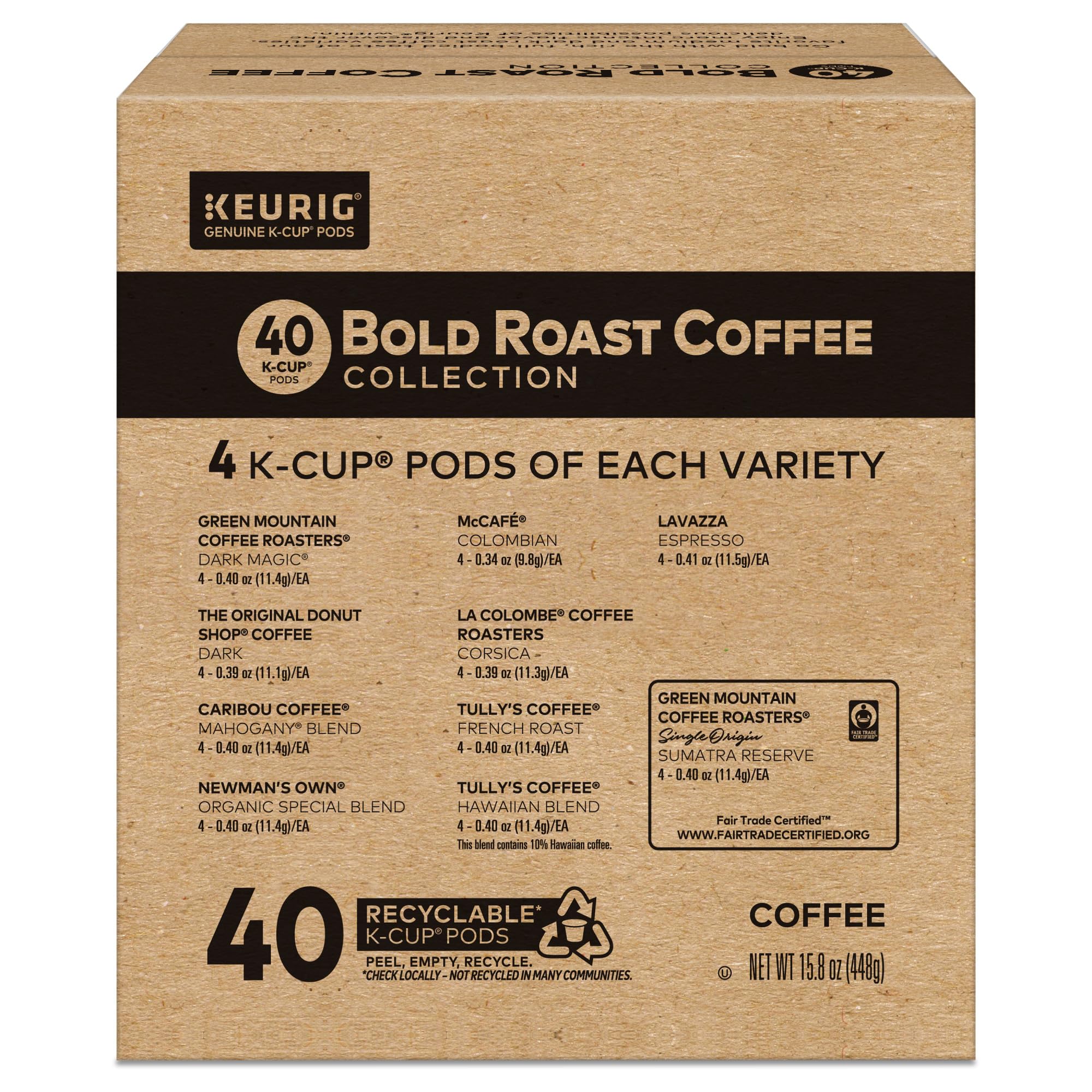 Keurig Bold Roast Coffee Collection Variety Pack Keurig Single Serve K-Cup Pods 40ct — view 11