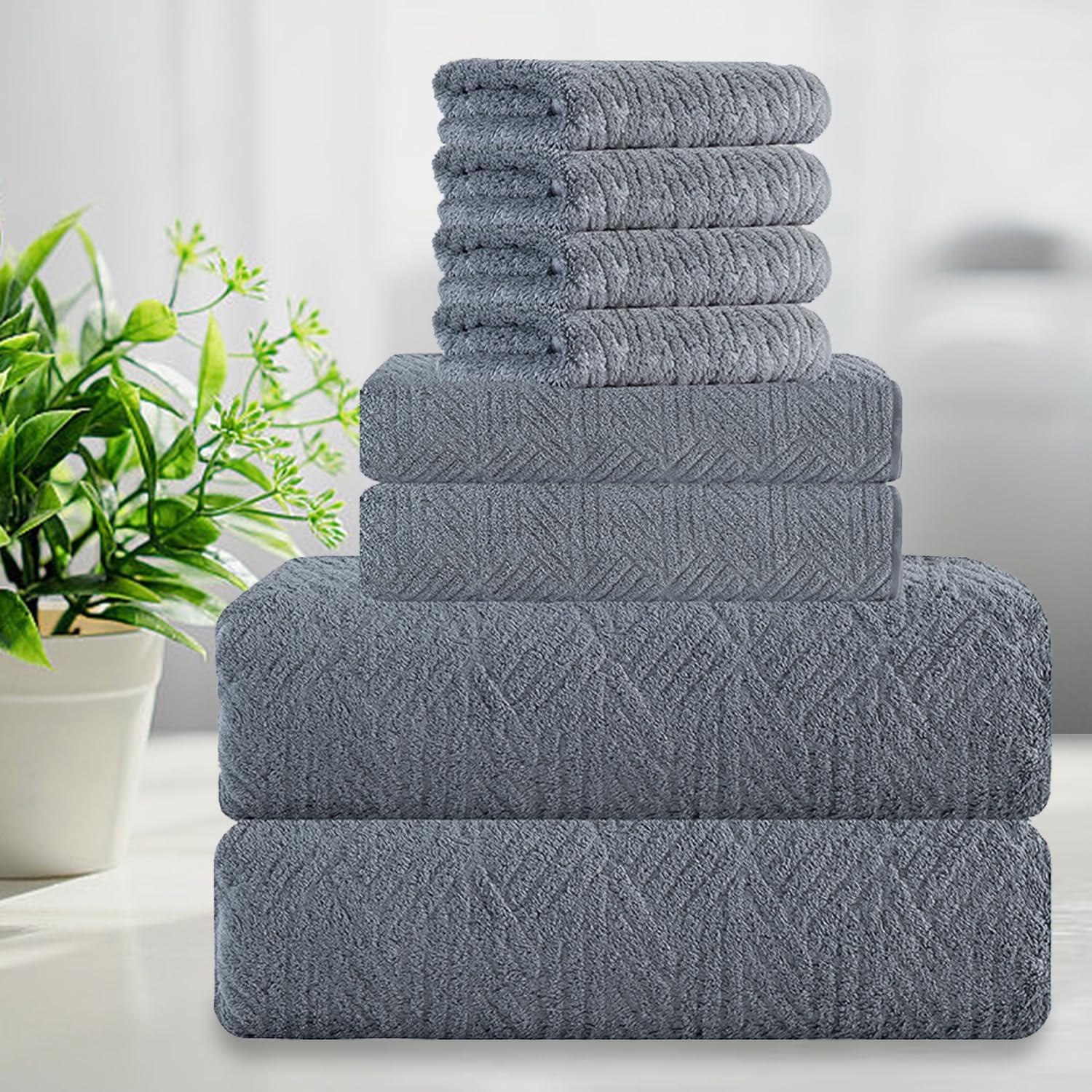 VitalCozy 36 Pcs Thin Bath Towel Set Microfiber Bathroom