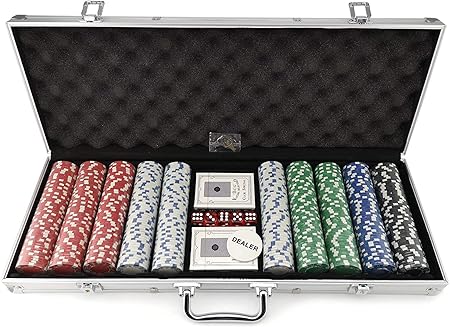 500 Poker Chips Set with Aluminum C…