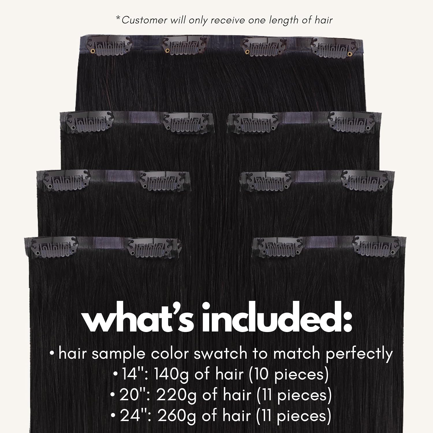 Irresistible Me Real Human Hair Extensions Clip Ins – 100% Human Hair Clip In Extensions for Length & Volume – Invisible Extension – Heat Resistant & Dyeable – Natural Black, 14 Inches