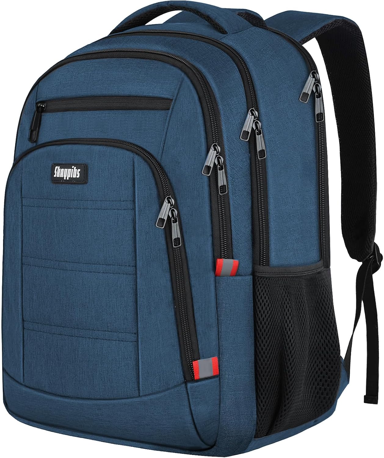 Skaypibs Travel Laptop Backpack for Men Women, 17.3 Inch Backpacks with Reinforced Straps, Water-Resistant Daypack for Work, Anti-Theft Computer Backpack,Blue