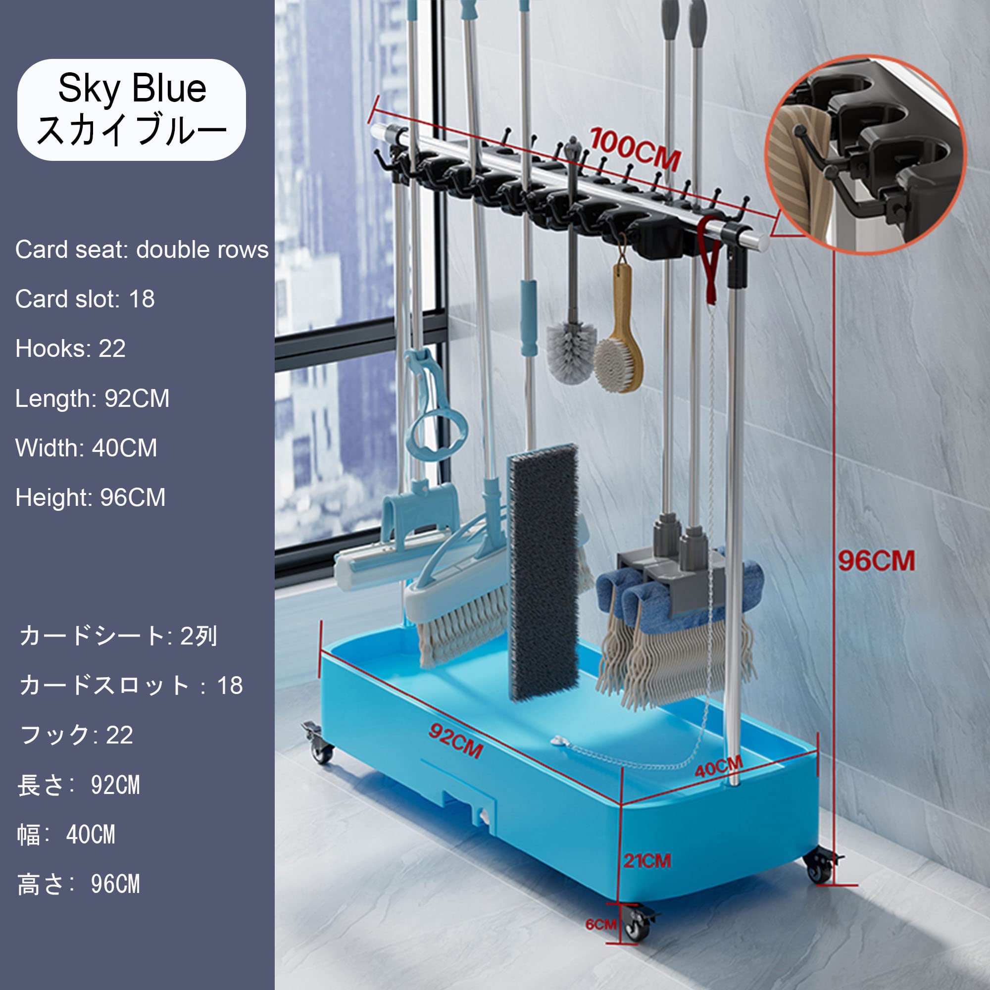 HOMEMAID® Metal Jaw Claw Clamp Commercial Mop Handle - $15.99 Each, (Made in USA)