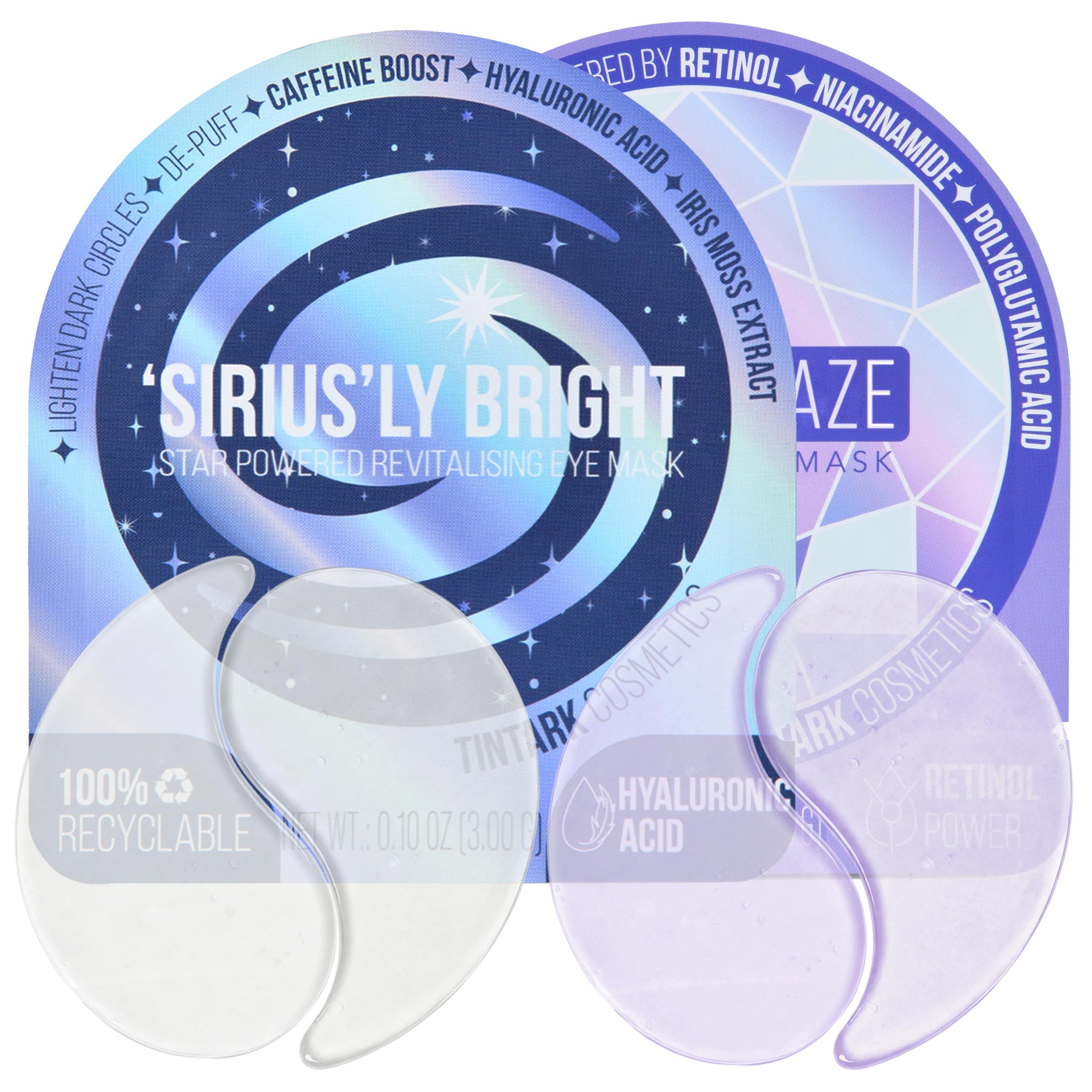 Ultimate Duo-pack Under Eye Patches 28 Pairs, 15-Min Revive Hydrogel Eye Masks with Caffeine Retinol Niacinamide to Reduce Dark Circles Puffiness