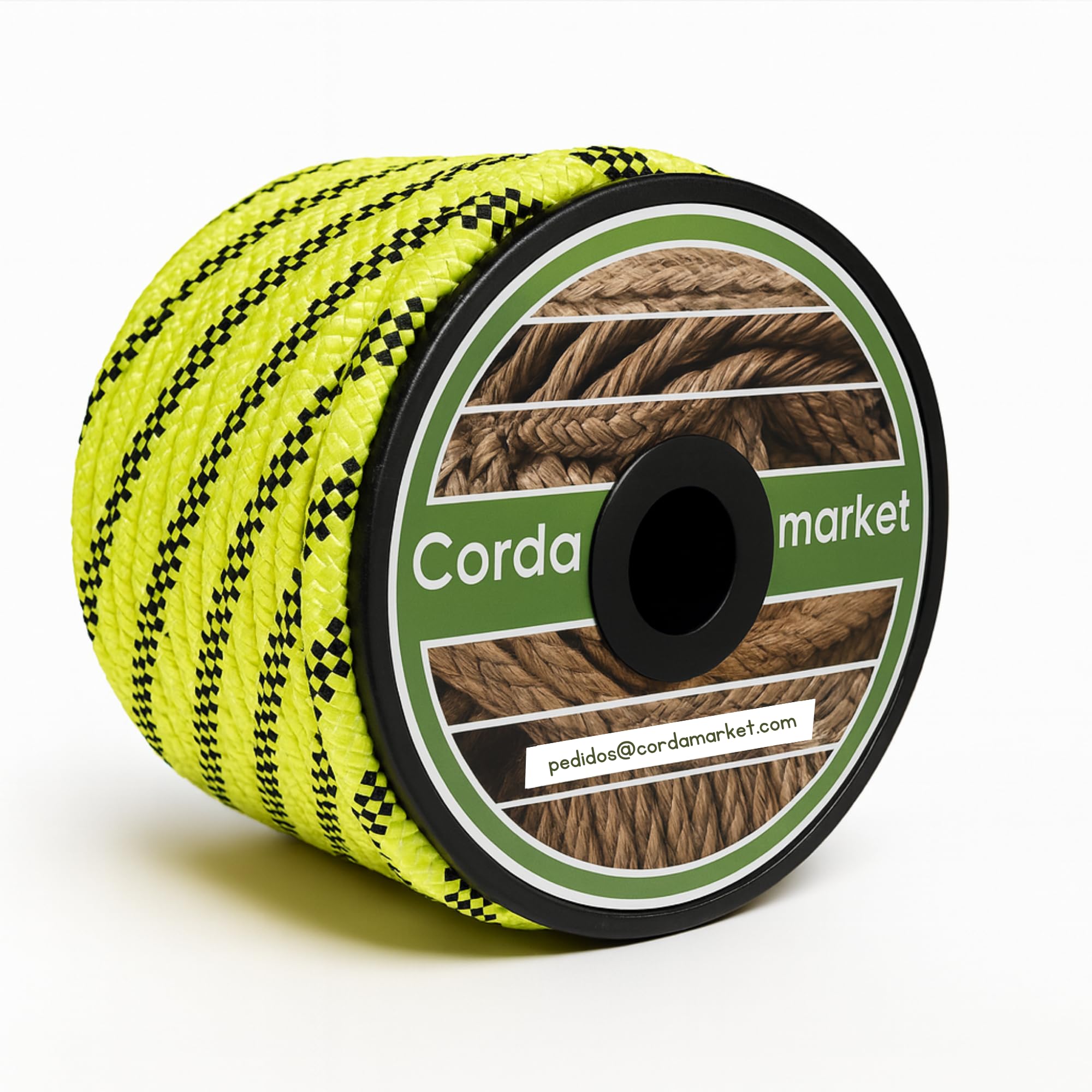 Cordamarket 10mm Unisex Adult Neon Yellow 25m
