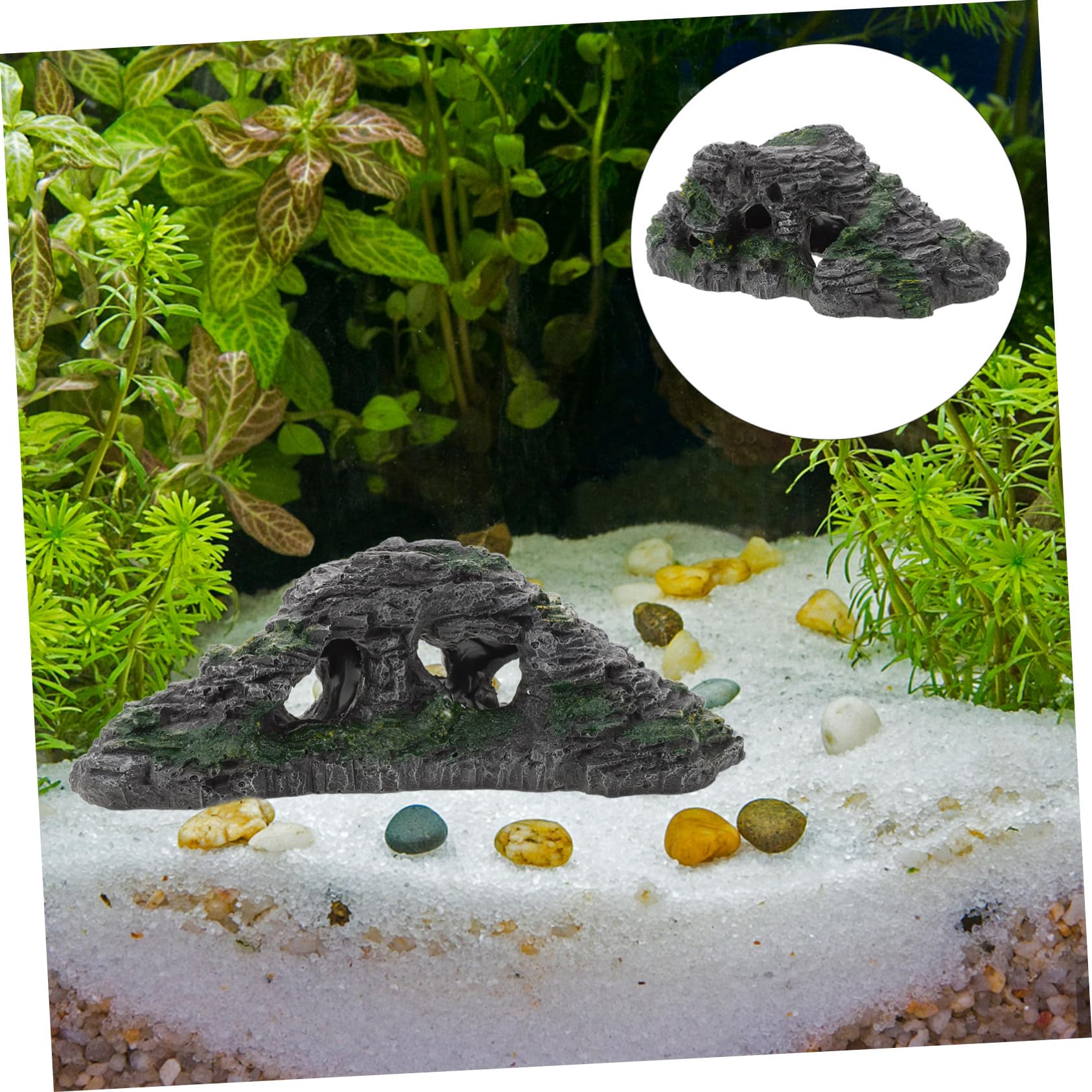 VANZACK 4pezzi Piattaforma di Basking per Tartarughe Decorativa di Roccia per Acquari e Terrari Accessori per Rettili e Piccoli Animali Facile da Installare e Ottimo per Esercizio