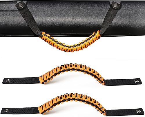 Asas de Agarre para Barra Antivuelco para Ford Bronco 2021 2022 2023 2024 2025 de 2 Puertas 4 Puertas Accesorios Mango de Agarre de Paracord, Sin