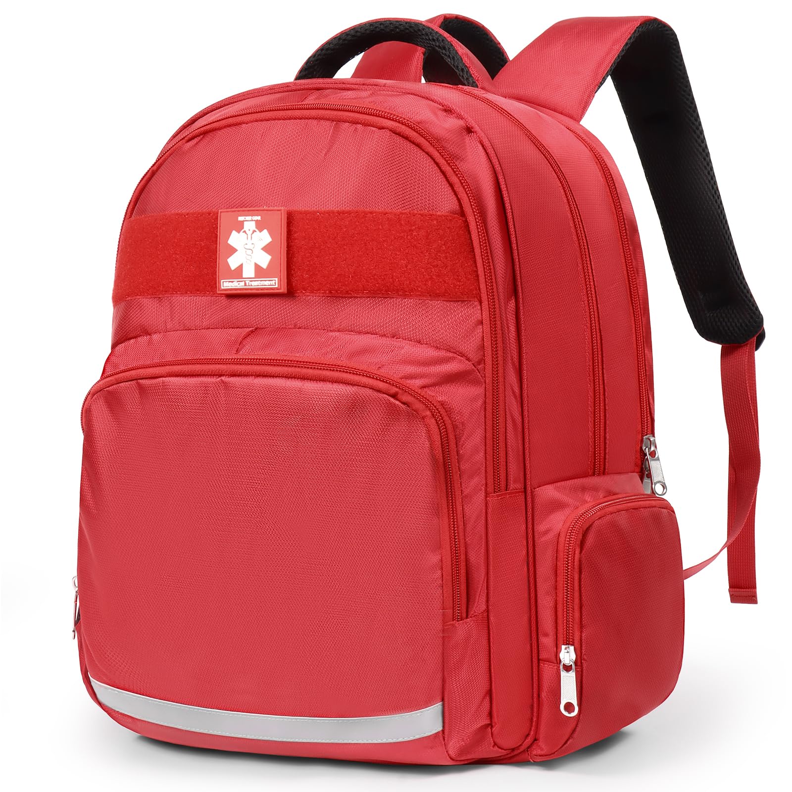 Gatycallaty First Aid Backpack Medical Emt First Responder Bag Empty Ems Emergency Home Health Hiking Trauma Travel Camping, Medical Red, L, First Aid Backpack With Shoulder Medical Bag
