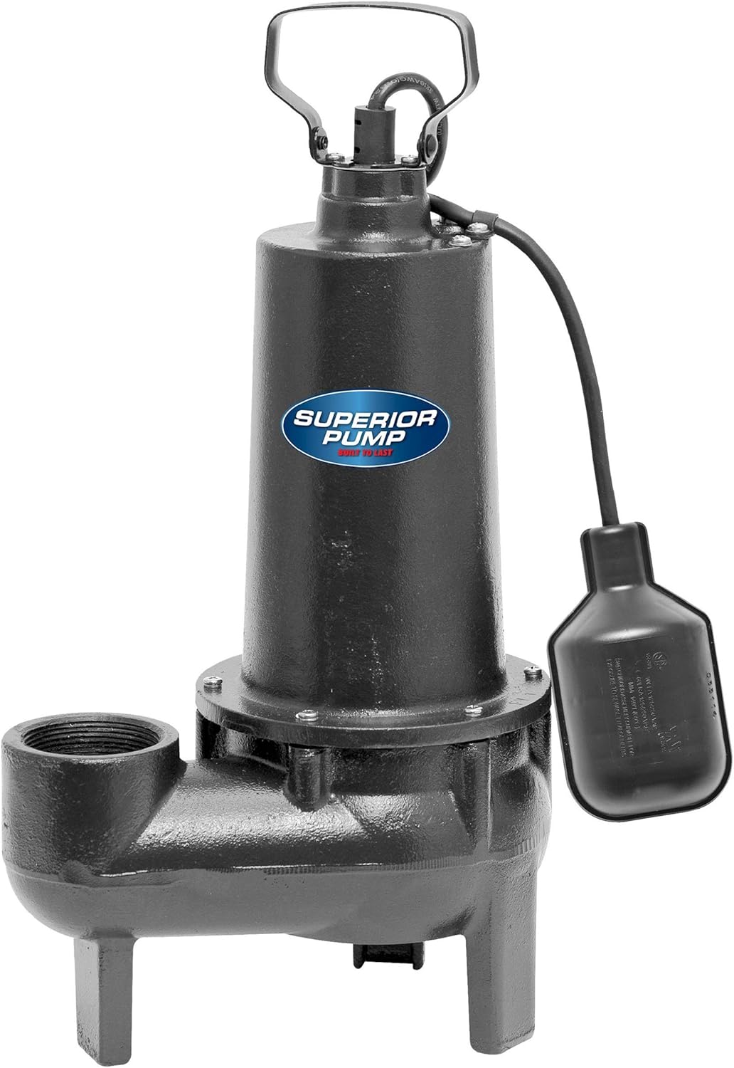 Superior Pump 93501 1/2-Horsepower Cast Iron Sewage Pump with Tethered Float Switch
