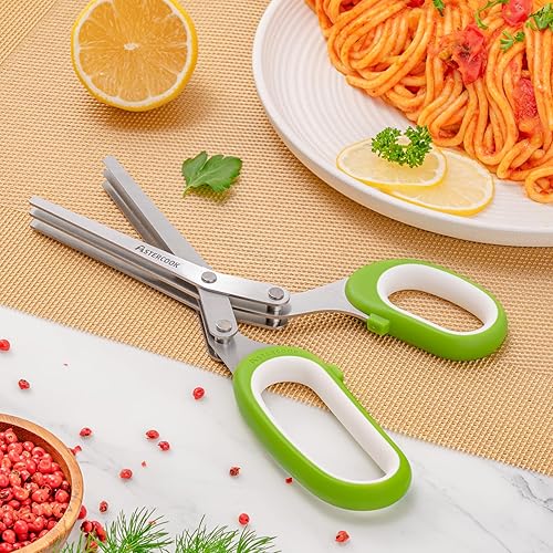 Miniatura 8 de Astercook Tijeras de cocina, tijeras de cocina de alta resistencia, tijeras de mango de polipropileno y TPR, ideales para aves de corral, hierbas,