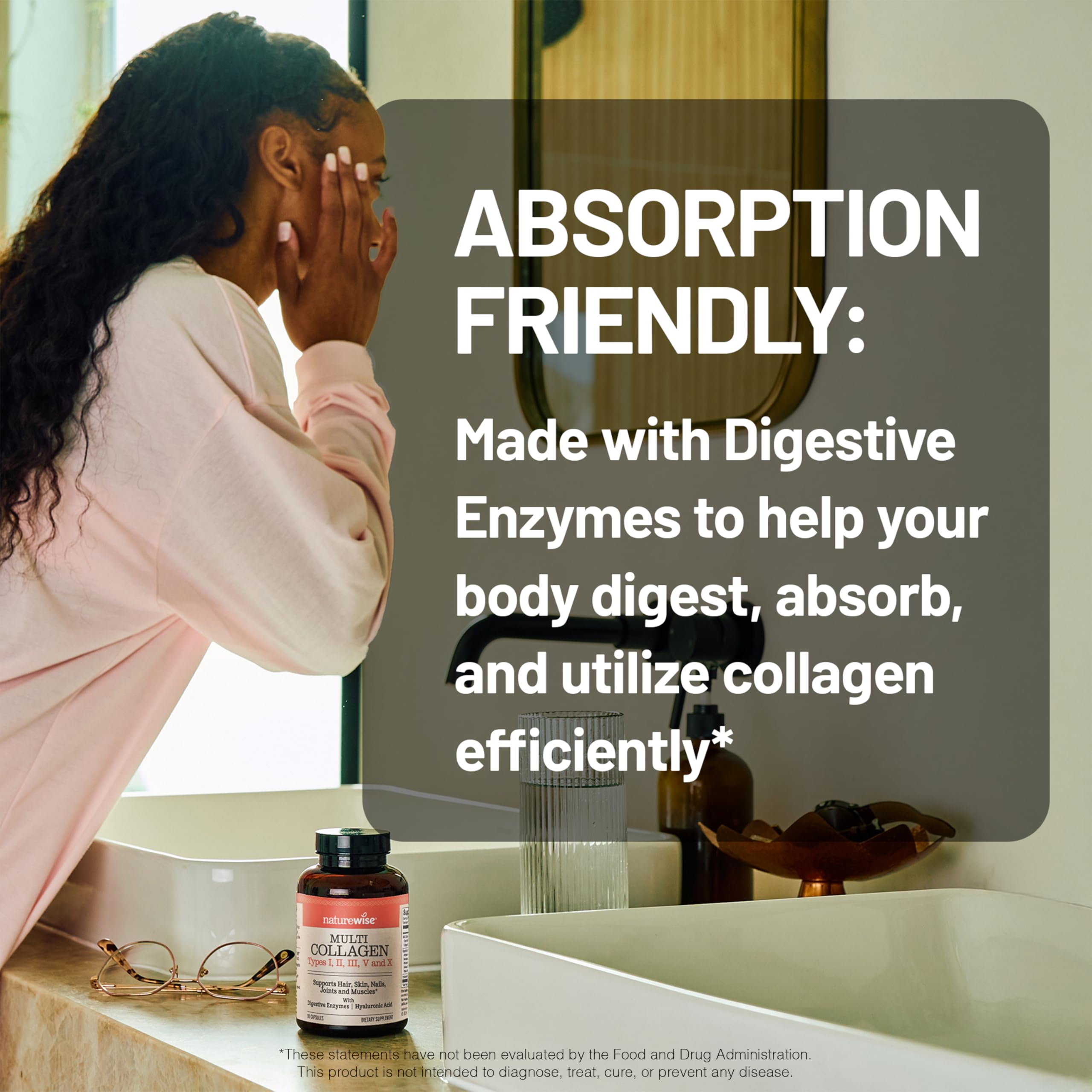NatureWise Multi Collagen Peptides Pills for Women & Men - Type I, II, III, V, X w/Hyaluronic Acid - Supports Skin, Hair, Joint Health* - Grass Fed, Gluten Free, Non-GMO - 90 Capsules[30 Day Supply] — Amazon image 7
