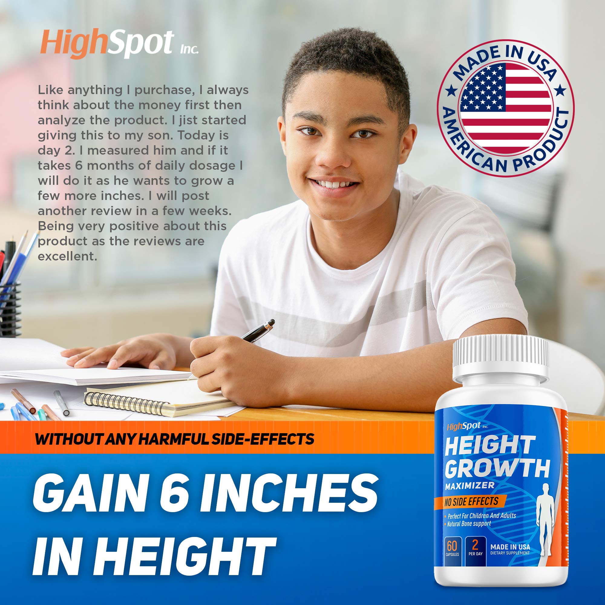 Height Growth Maximizer Natural Peak Height Organic Formula to Grow
