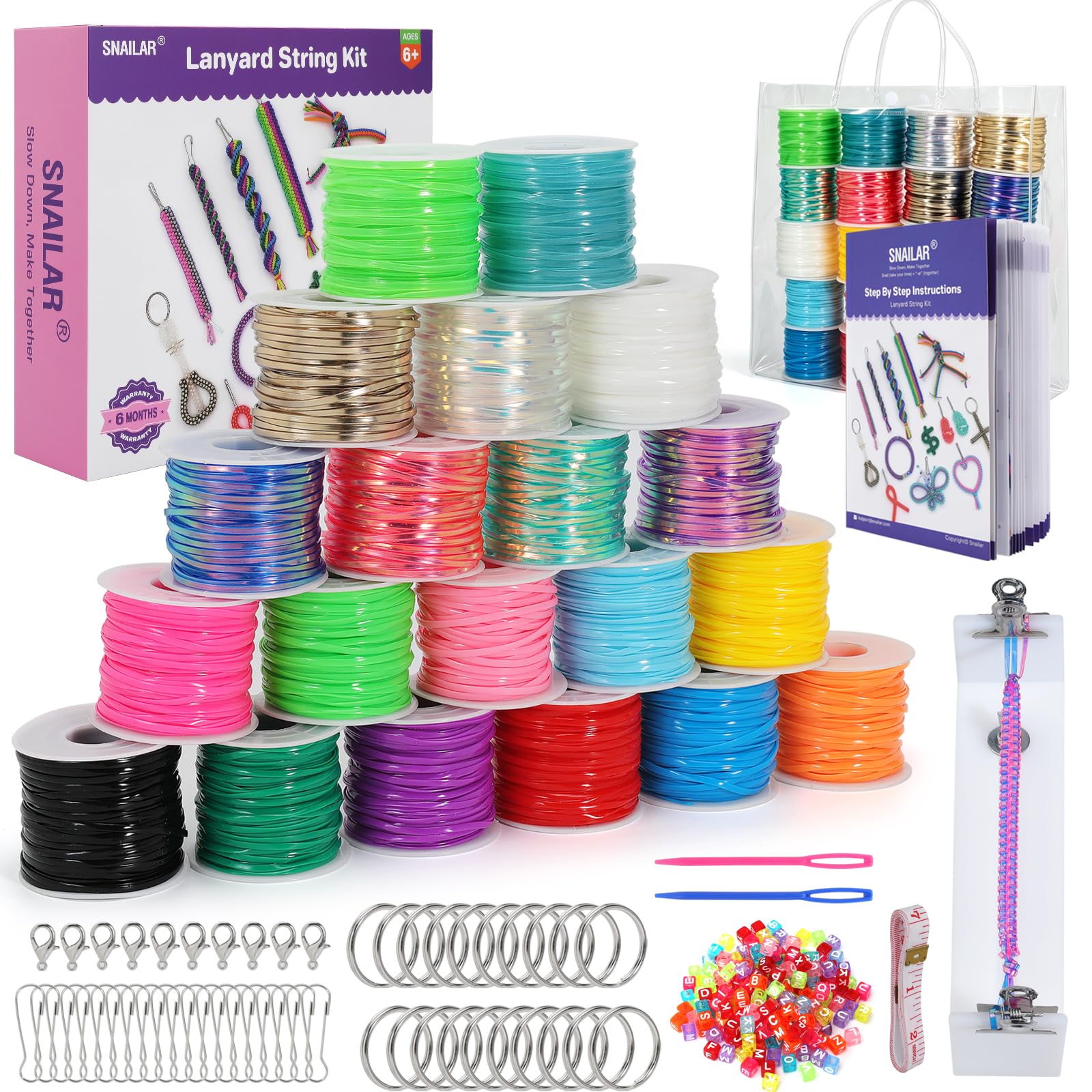 Accessories Bundle チャンドラサプライセット Amazon.com: Lanyard String with Bracelet Jig– 20 Rolls Gimp String